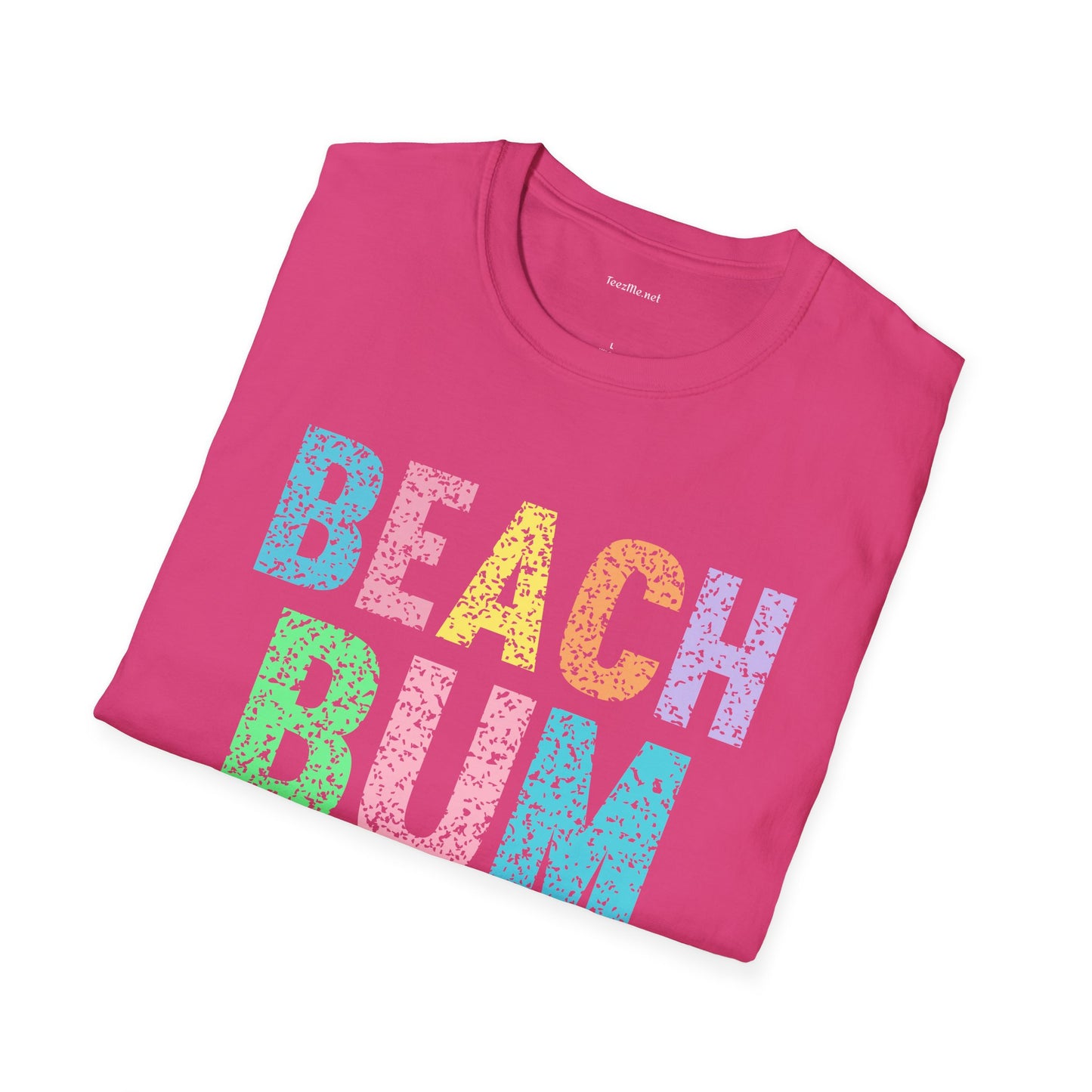 Beach Bum - Unisex Softstyle T-Shirt 100% Cotton Graphic