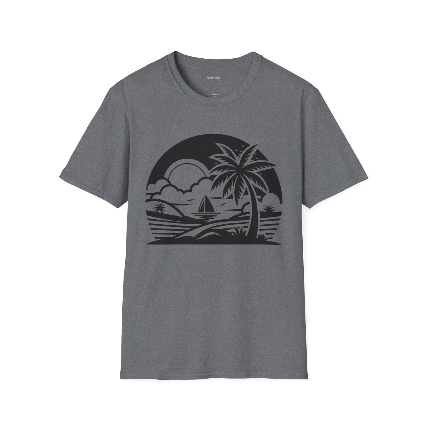Beach Sunrise - Unisex Softstyle T-Shirt 100% Cotton Graphic