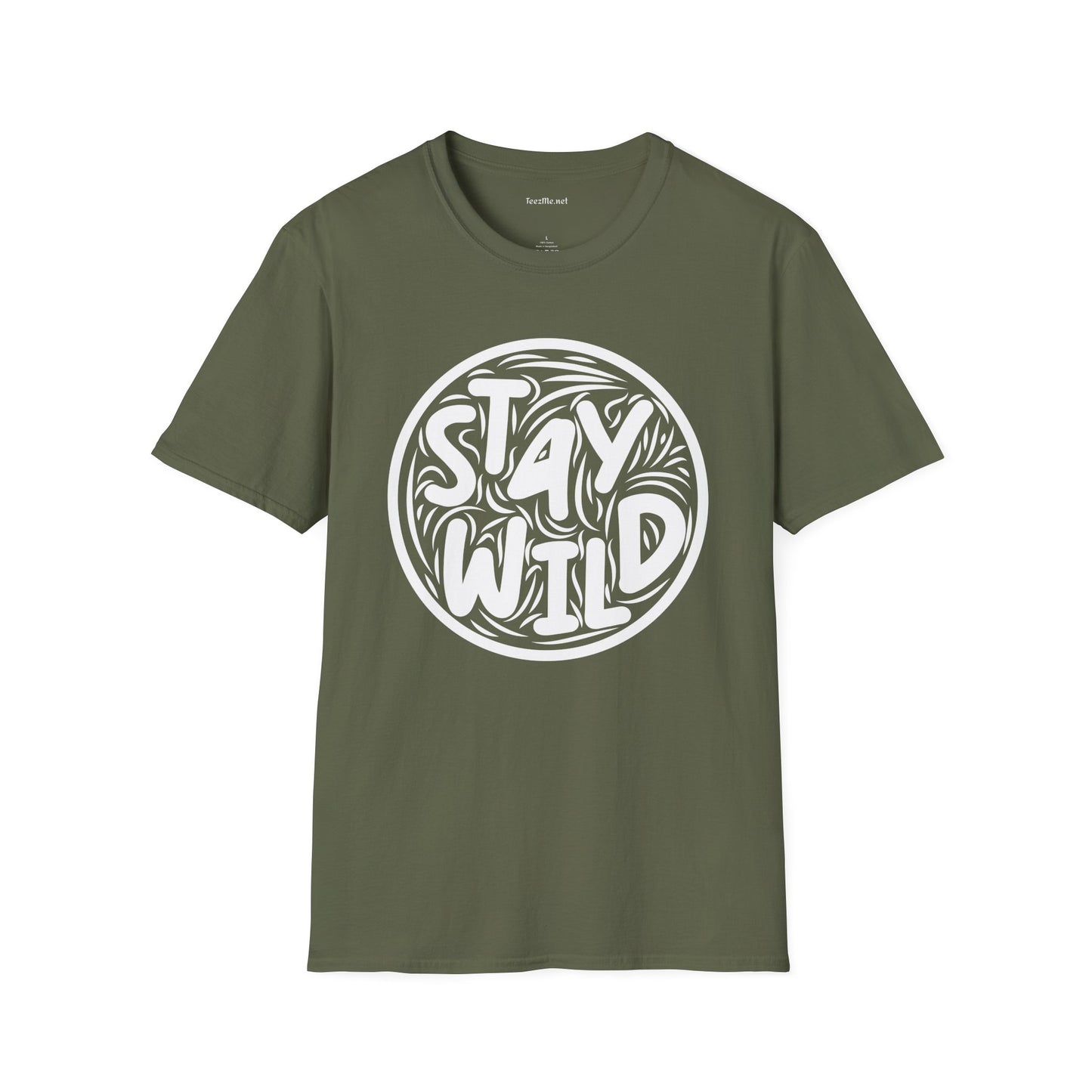 Stay Wild Retro Unisex Softstyle T-Shirt 100% Cotton