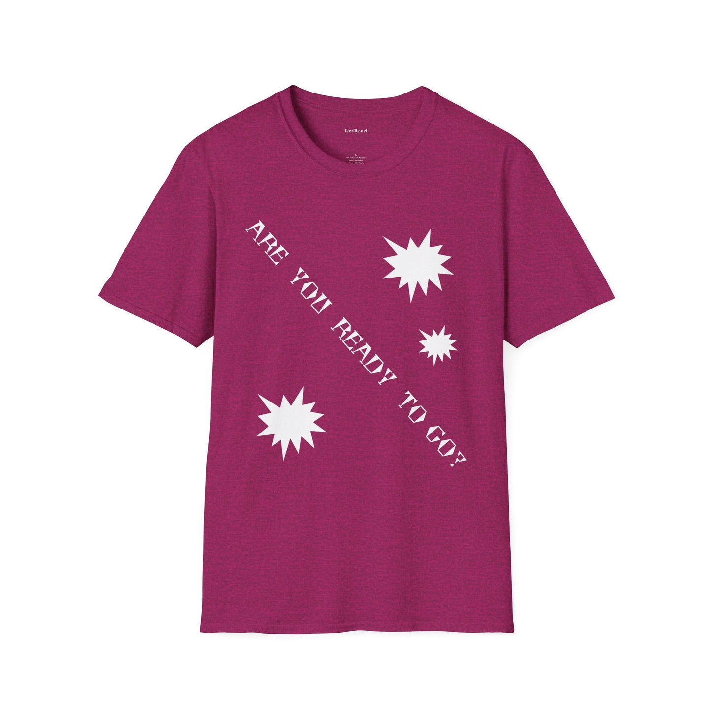ARE YOU READY TO GO? - Unisex Softstyle T-Shirt 100% Cotton Graphic
