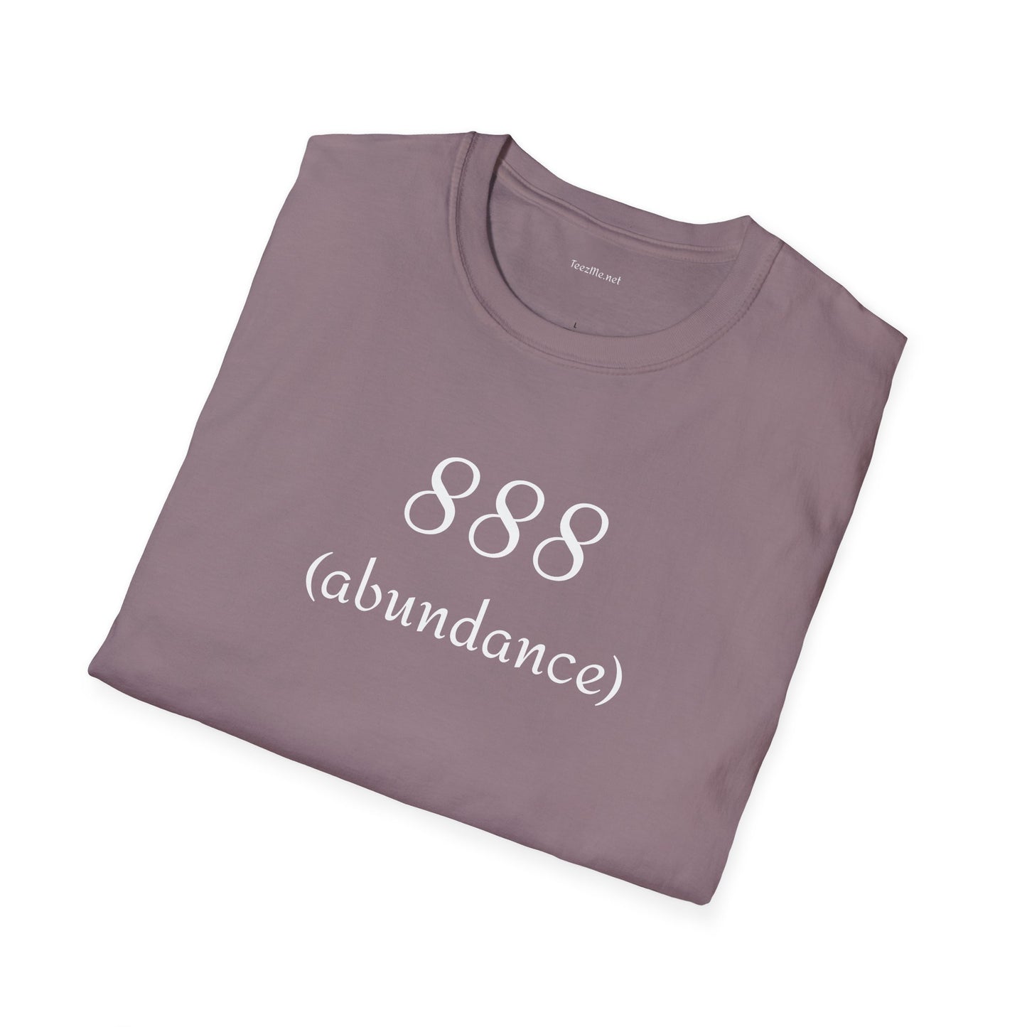 888 (abundance) - Unisex Softstyle T-Shirt 100% Cotton Graphic #angel numbers