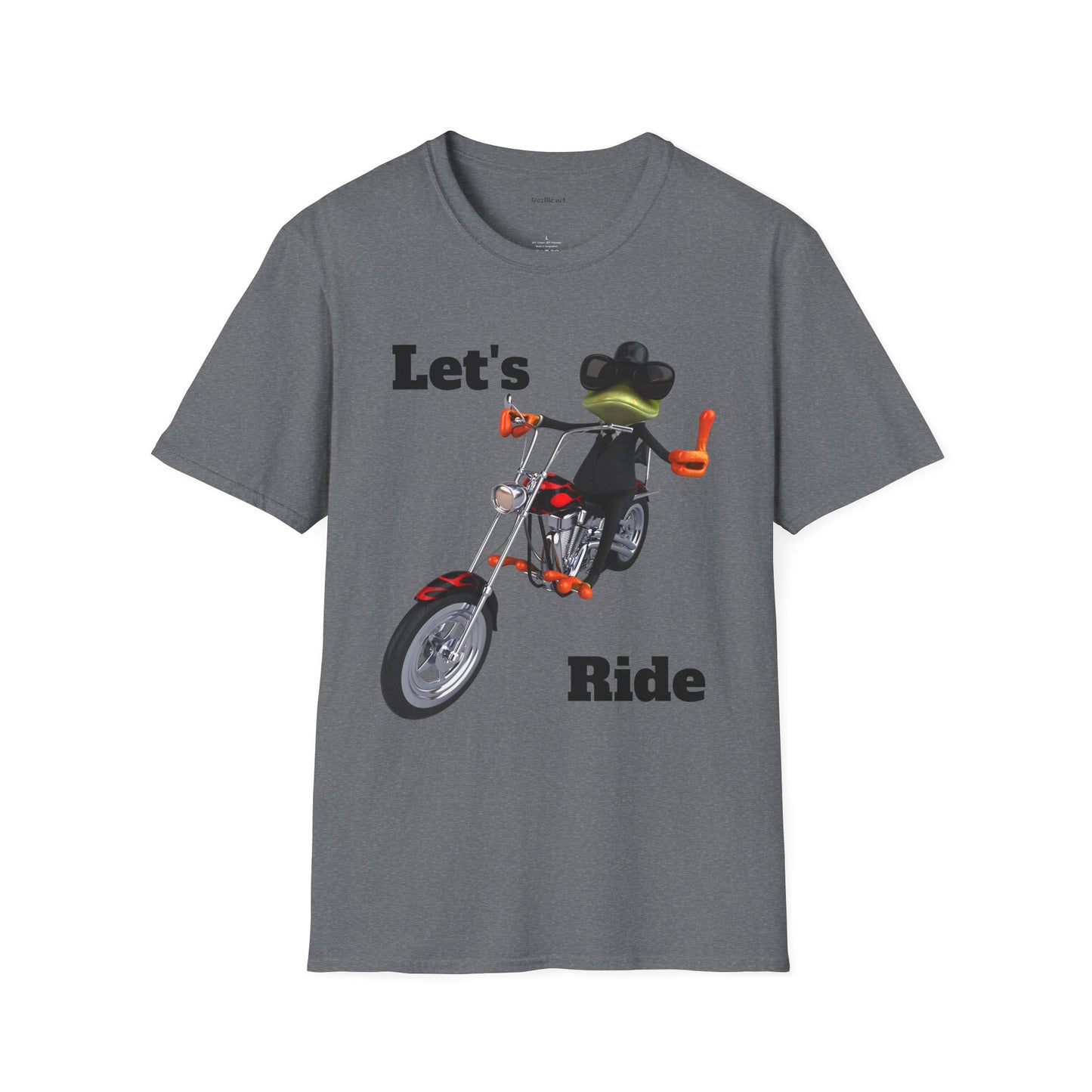 Let's Ride - Unisex Softstyle T-Shirt 100% Cotton Graphic Motorcycle Harley