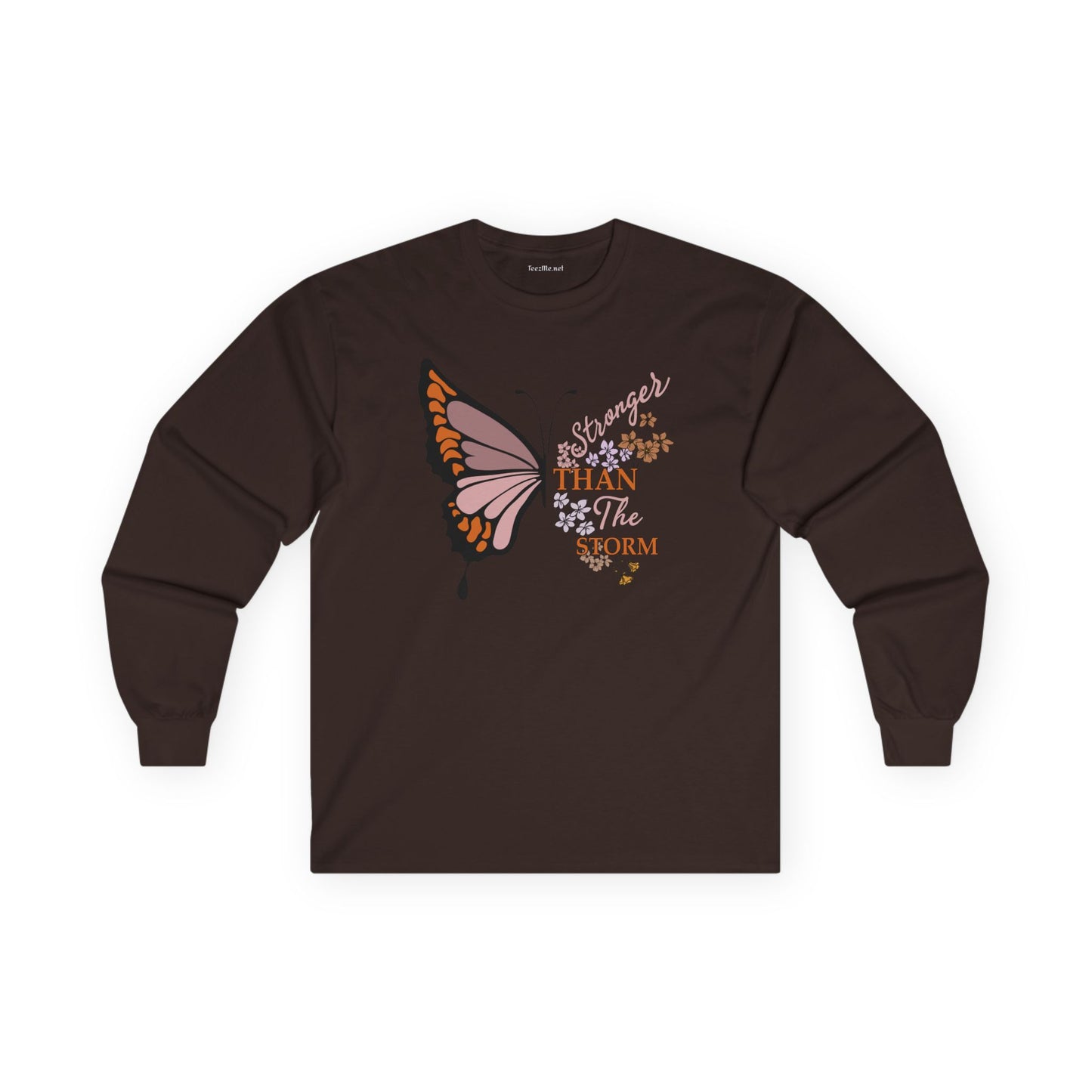 Stronger than the Storm with Butterfly Unisex Ultra Cotton Long Sleeve Tee
