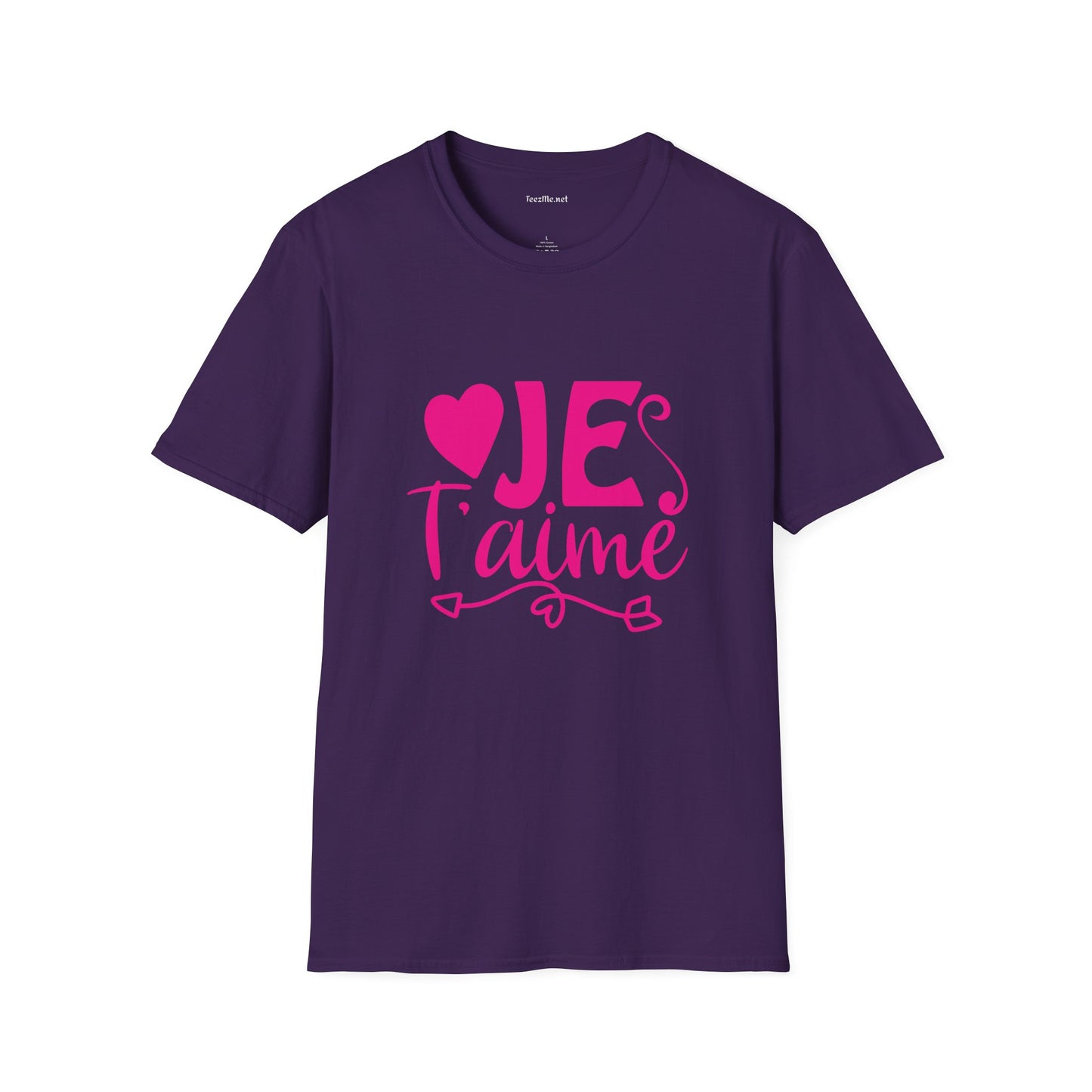 Je T’aime Unisex Softstyle T-Shirt 100% Cotton Graphic