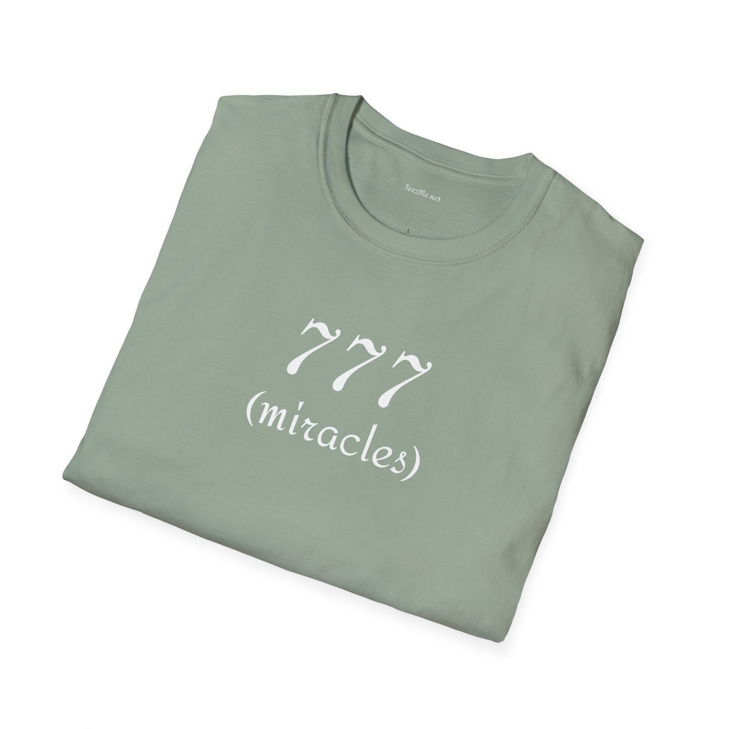 777 (miracles) - Unisex Softstyle T-Shirt 100% Cotton Graphic #angel numbers