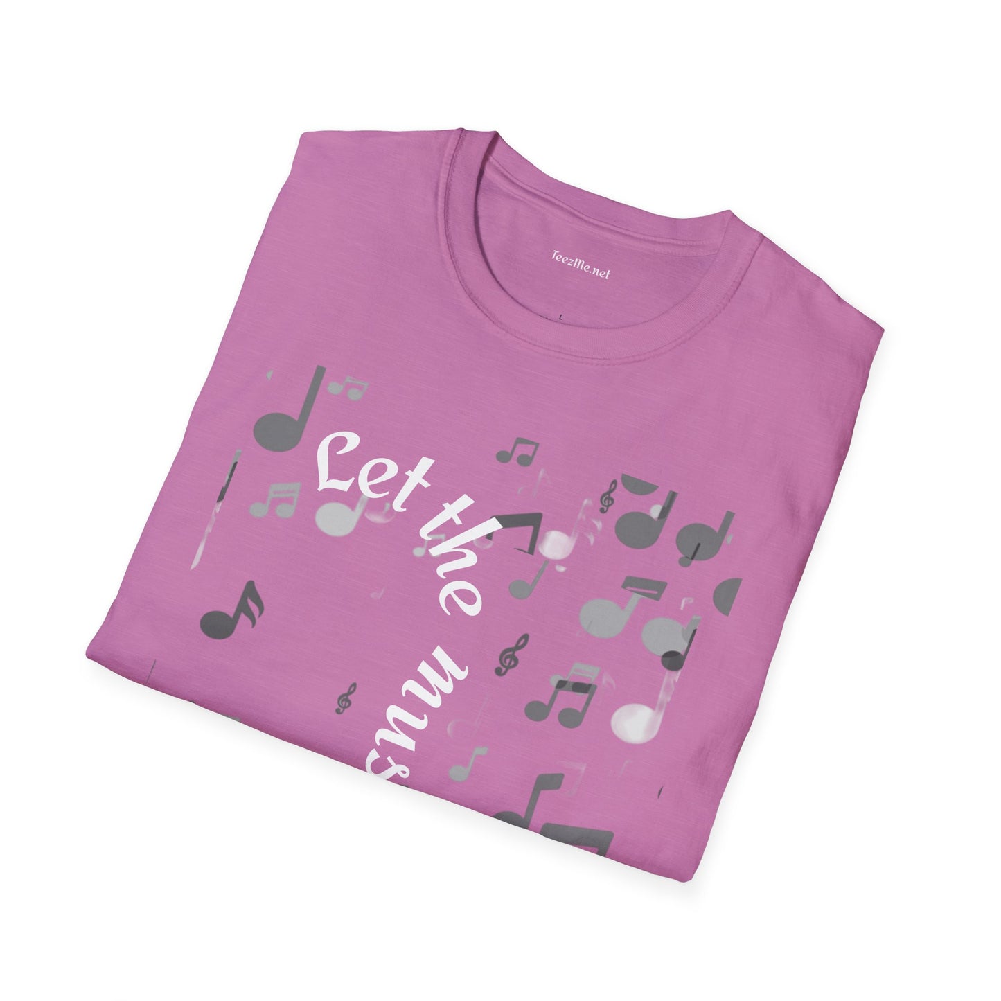 Let the music play - Unisex Sofy-Style Cotton Tee 100% Cotton