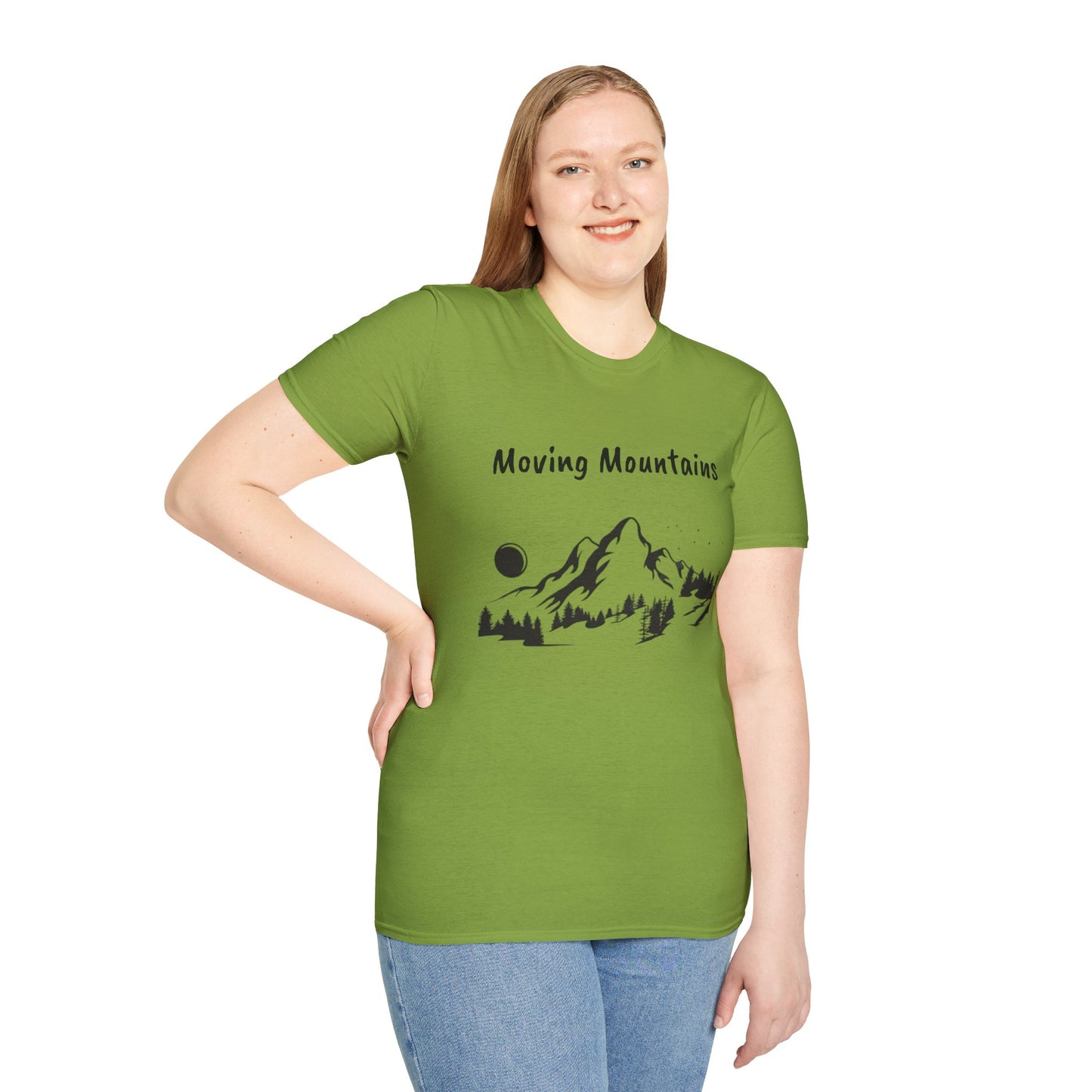 Moving Mountains - Unisex Softstyle T-Shirt 100% Cotton Graphic