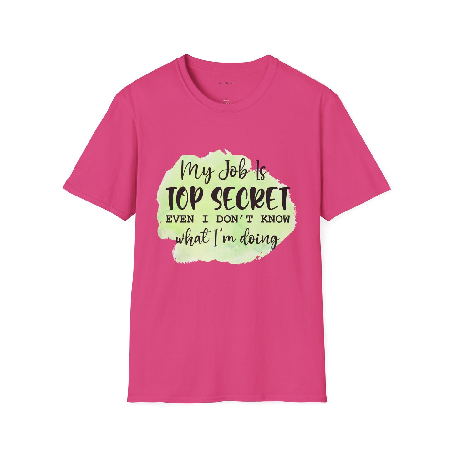 My job is Top Secret  - Unisex Softstyle T-Shirt 100% Cotton Graphic