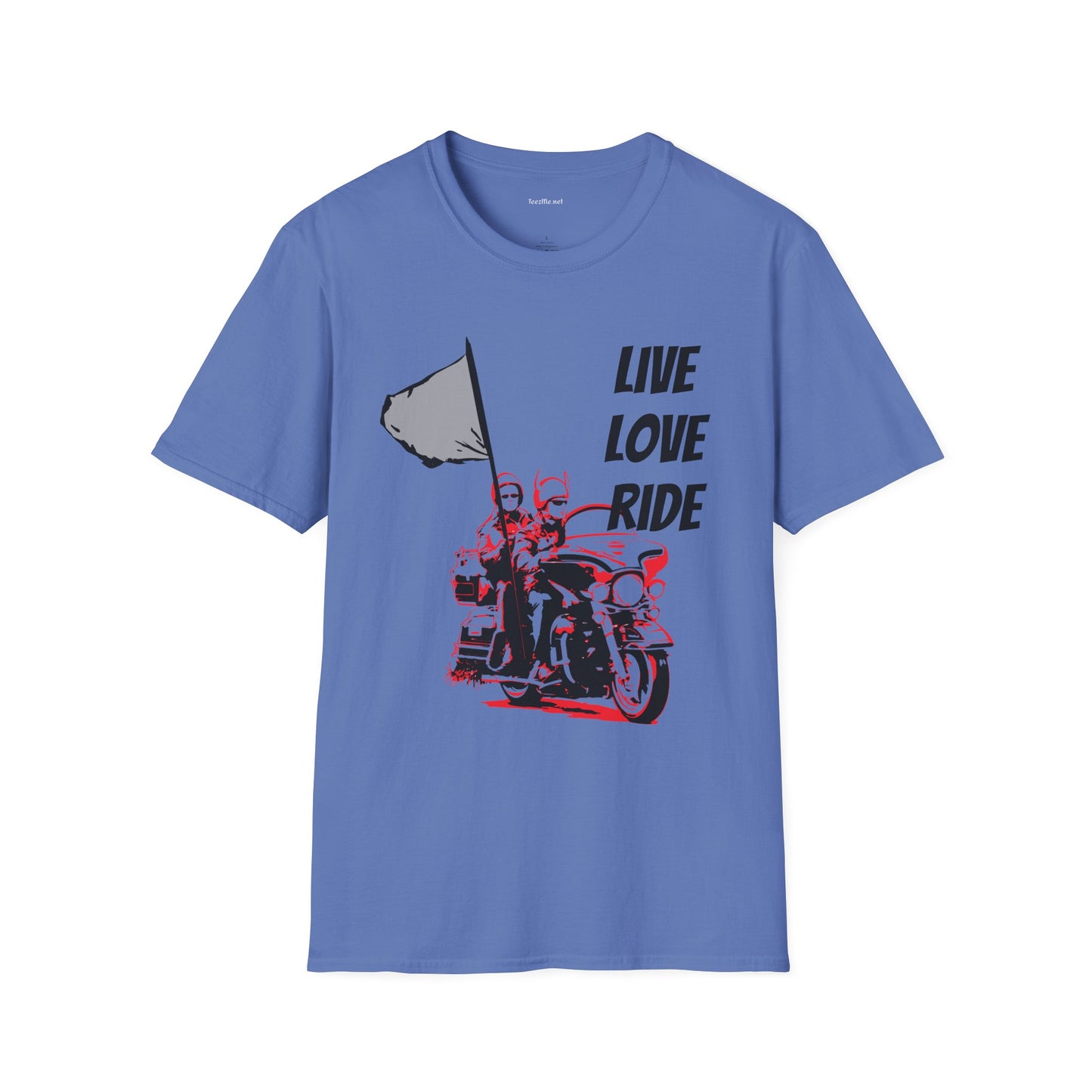 Live Love Ride - Unisex Softstyle T-Shirt 100% Cotton Graphic Motorcycle Harley