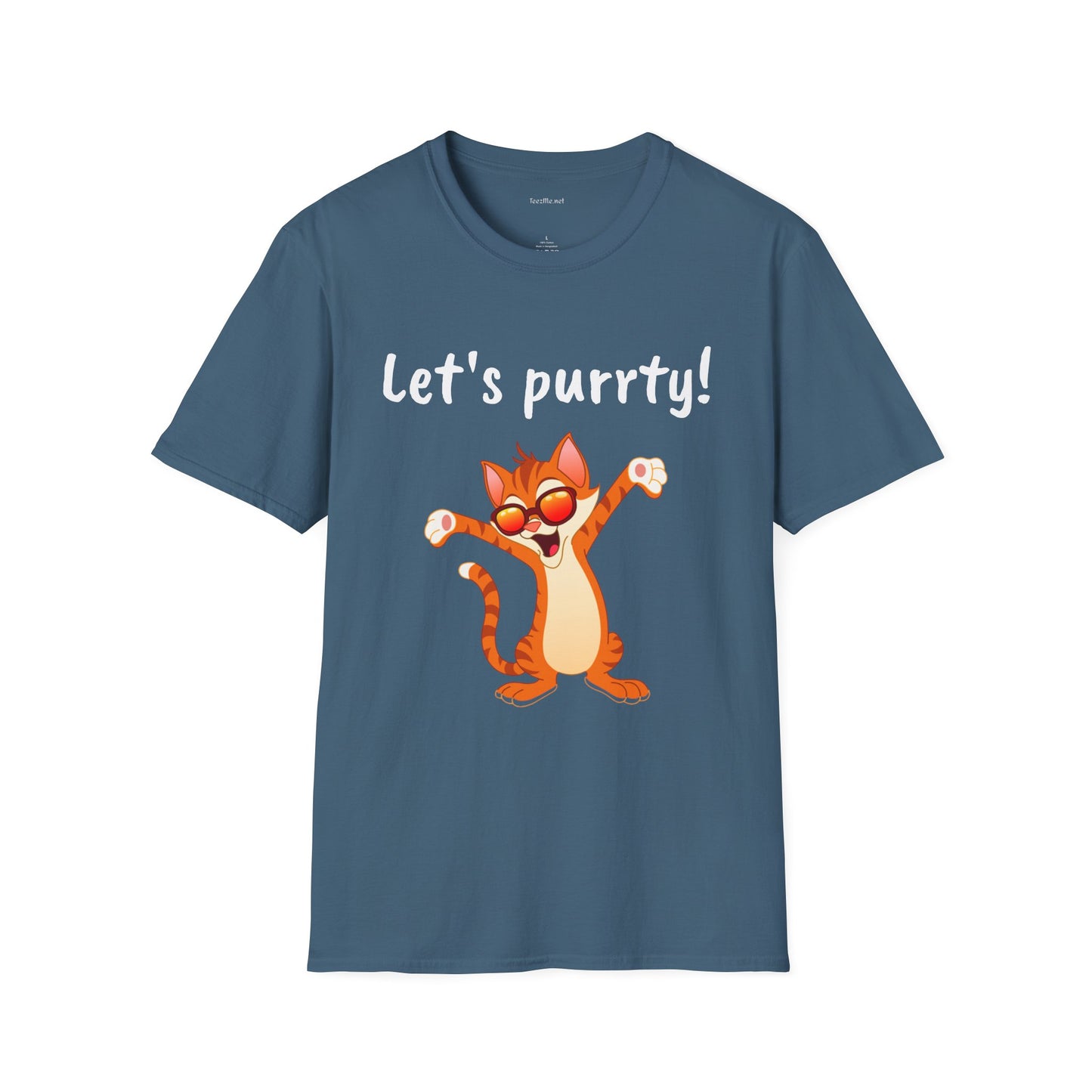 Let's purrty! - Unisex Softstyle T-Shirt 100% Cotton Graphic
