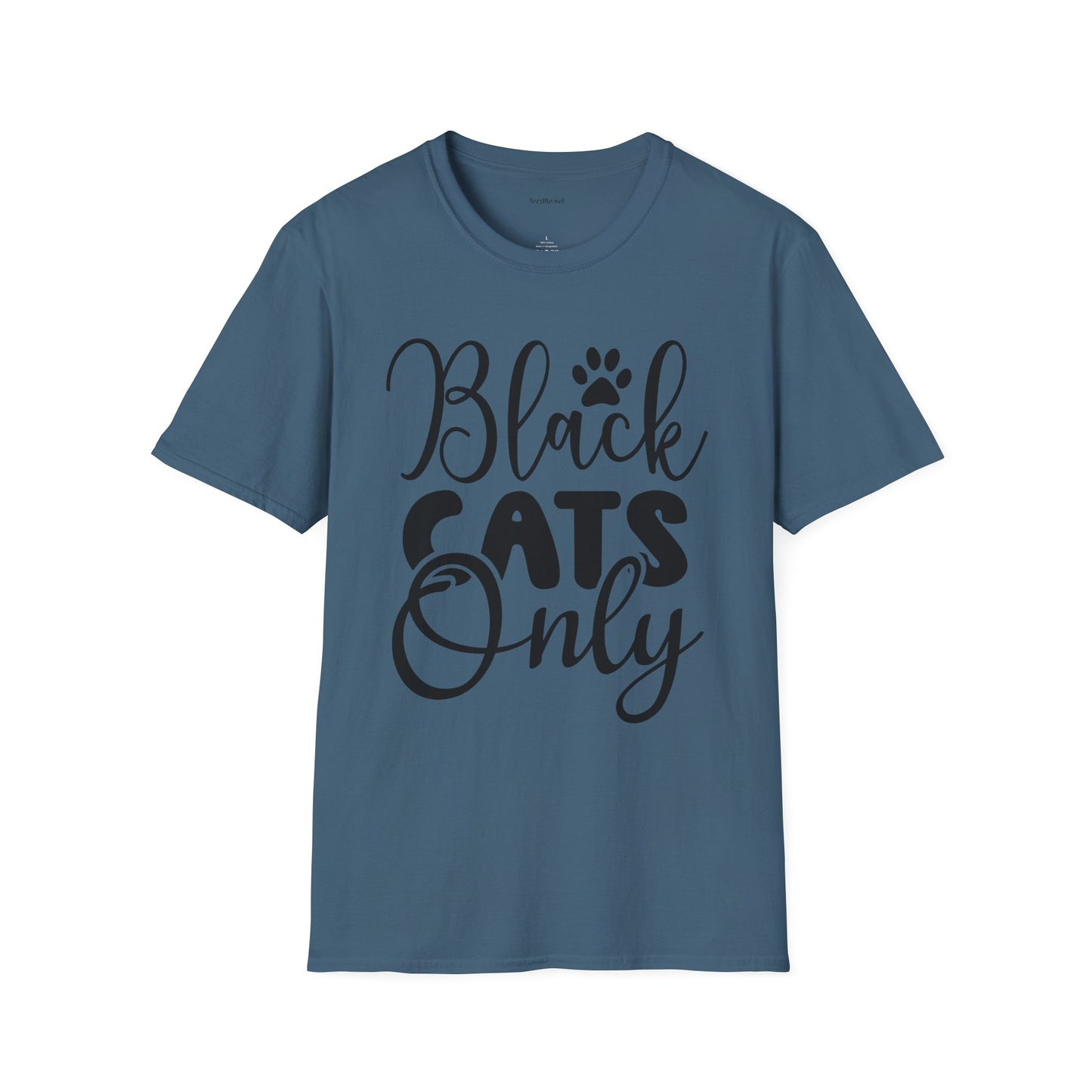 Black Cats Only - Unisex Softstyle T-Shirt 100% Cotton Graphic