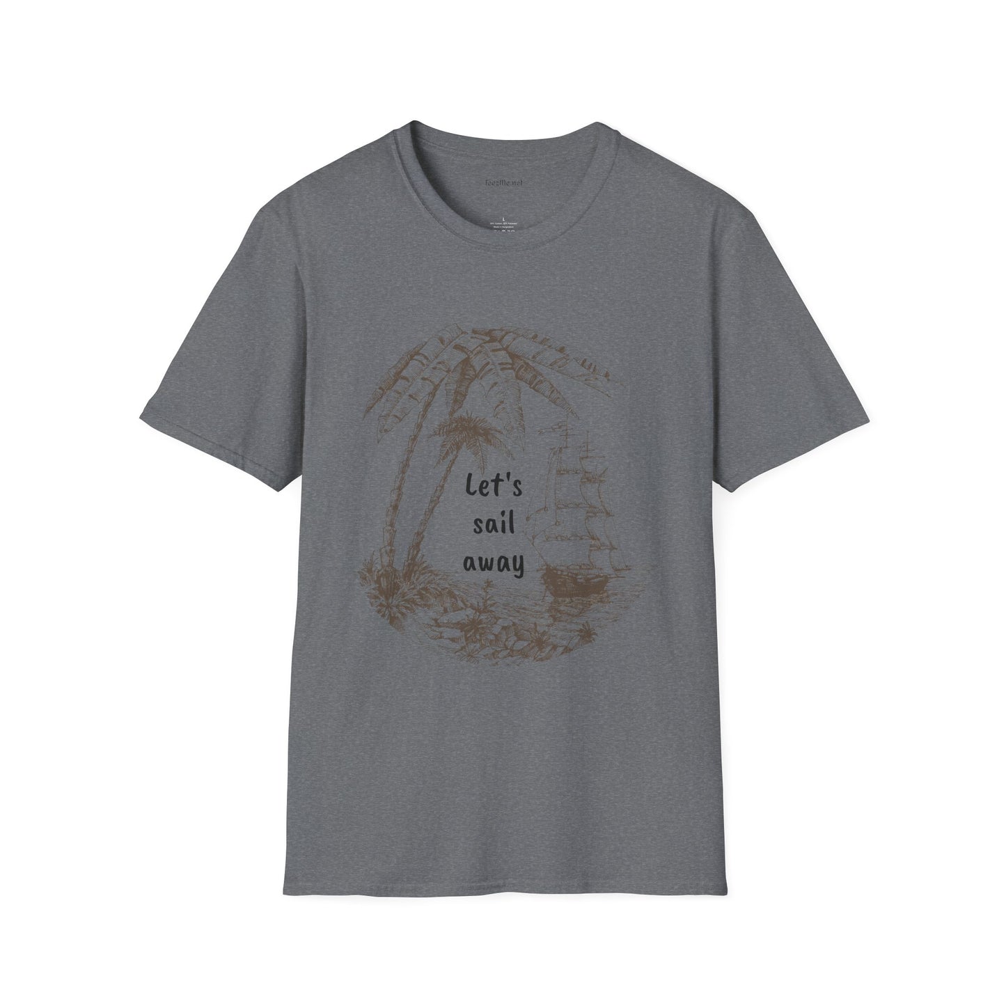 Let's sail away - Unisex Softstyle T-Shirt 100% Cotton Graphic