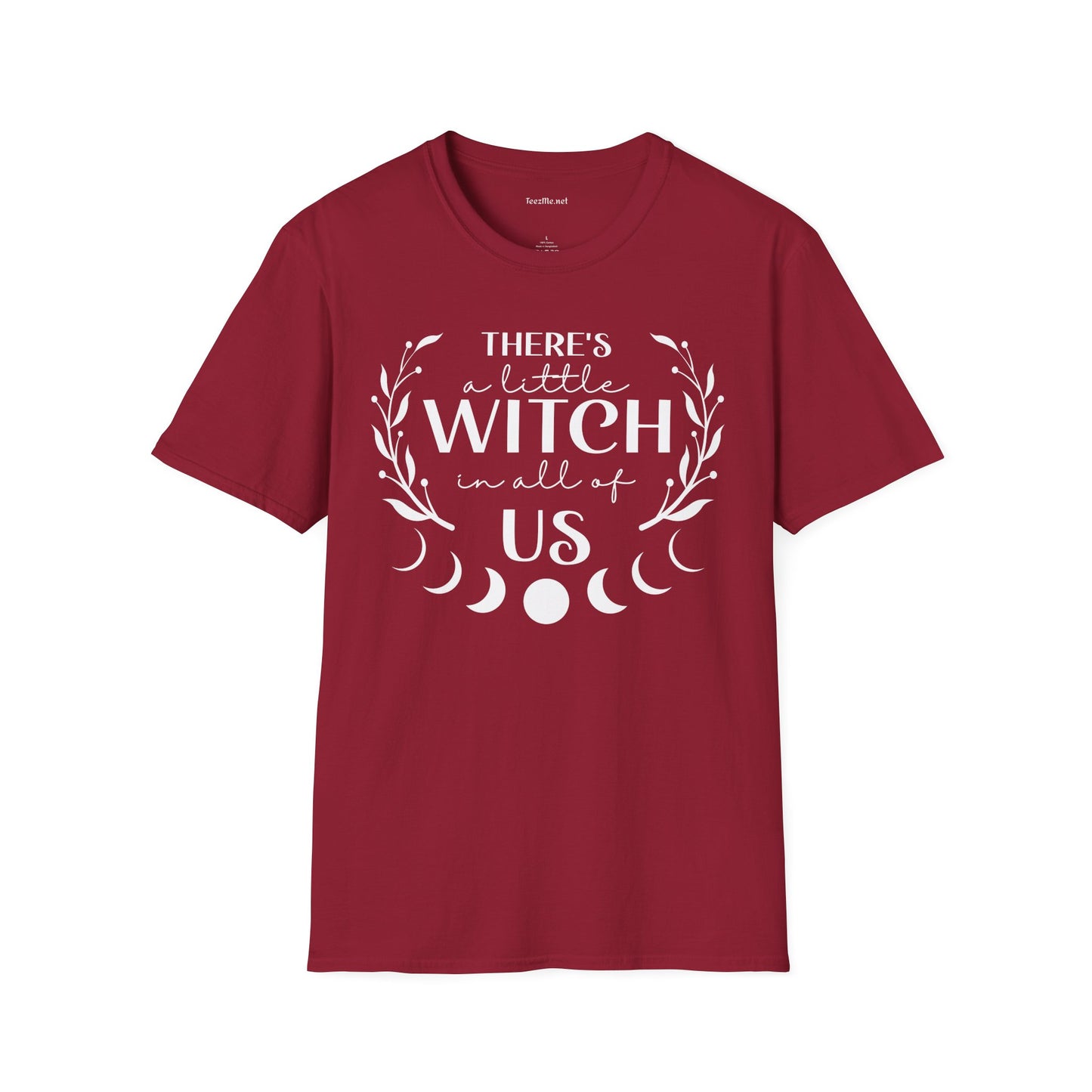 There's a Little Witch in All of Us Unisex Softstyle T-Shirt 100% Cotton Graphic