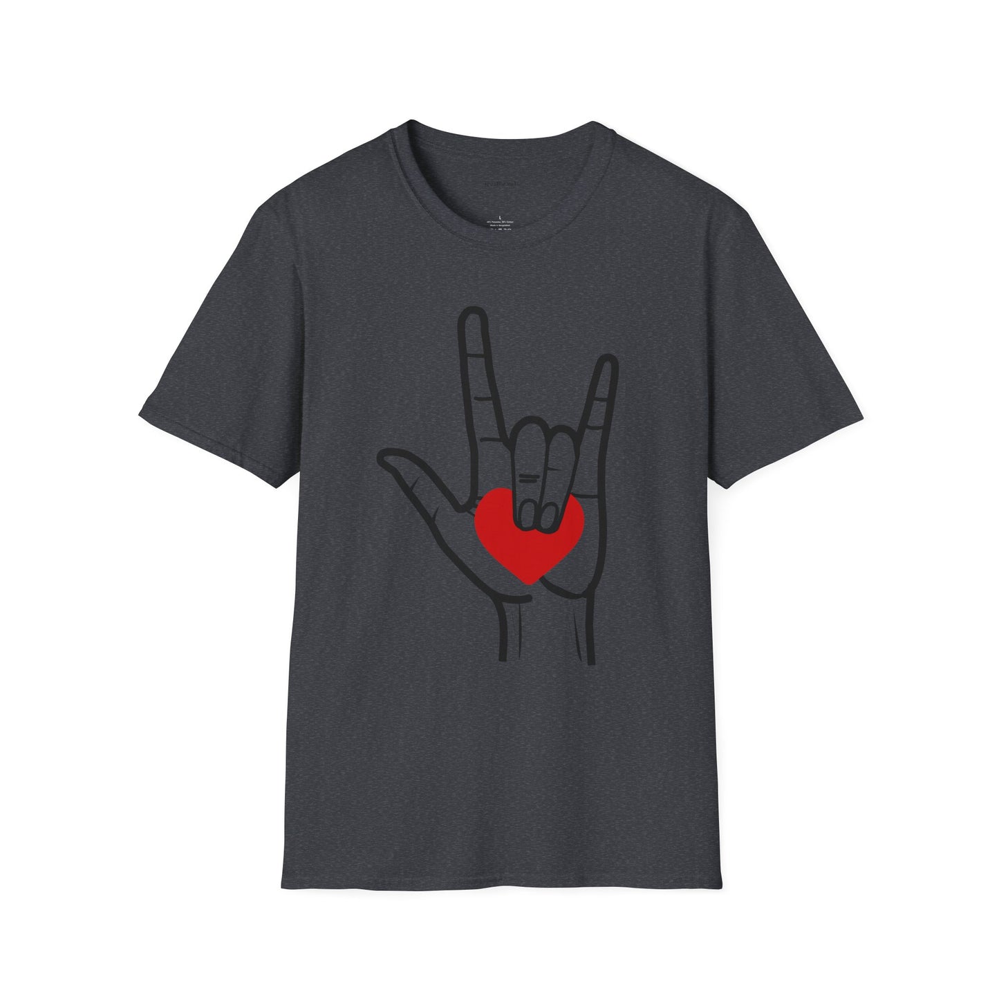 ASL Love  - Unisex Softstyle T-Shirt 100% Cotton Graphic