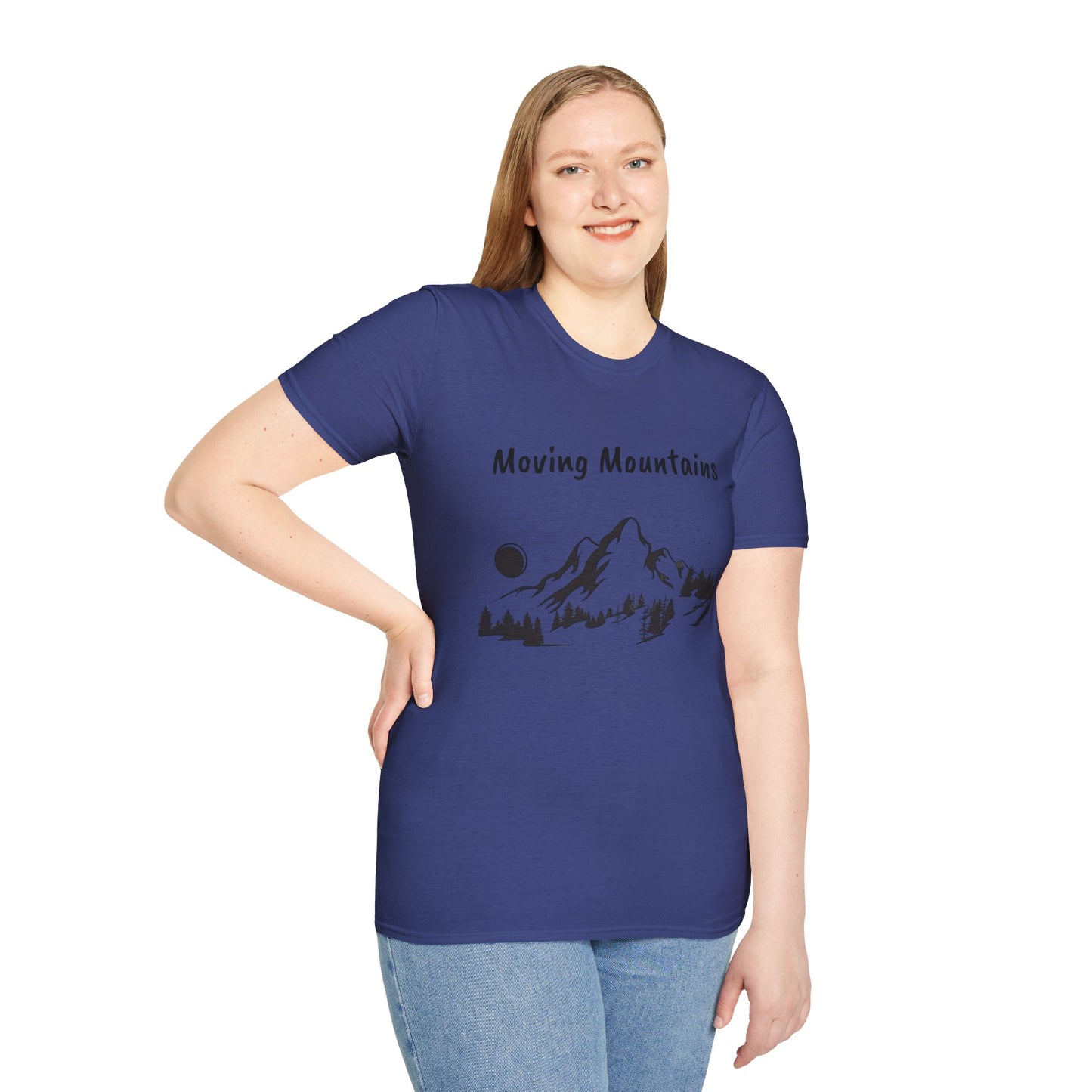 Moving Mountains - Unisex Softstyle T-Shirt 100% Cotton Graphic