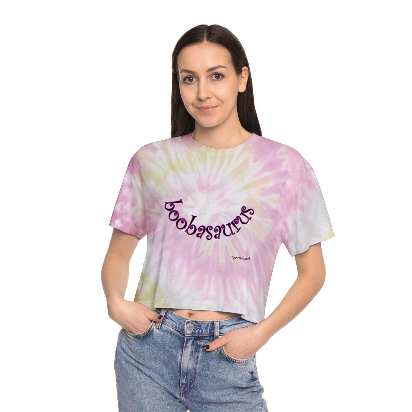 boobasaurus - Women's Tie-Dye Crop Tee