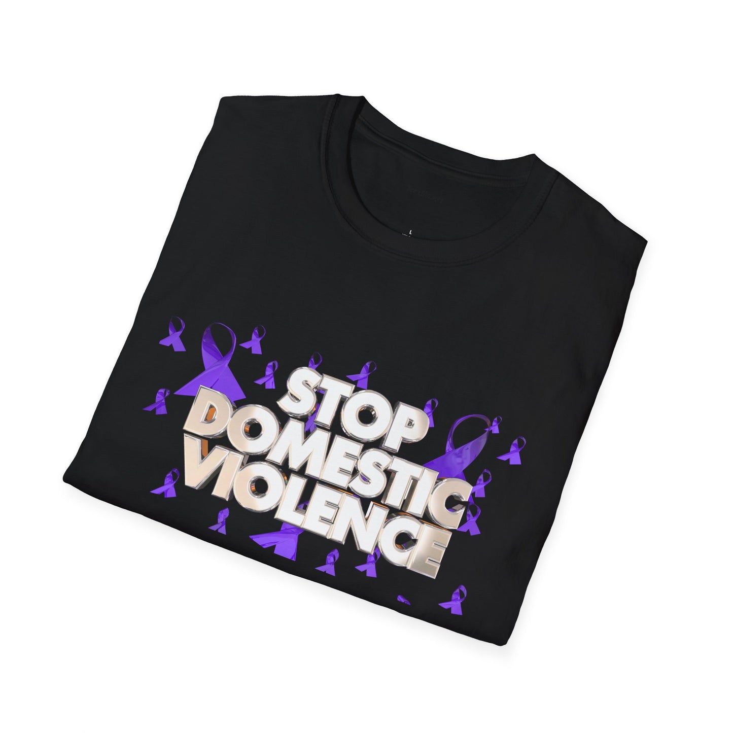 STOP DOMESTIC VIOLENCE - Unisex Softstyle T-Shirt 100% Cotton Graphic