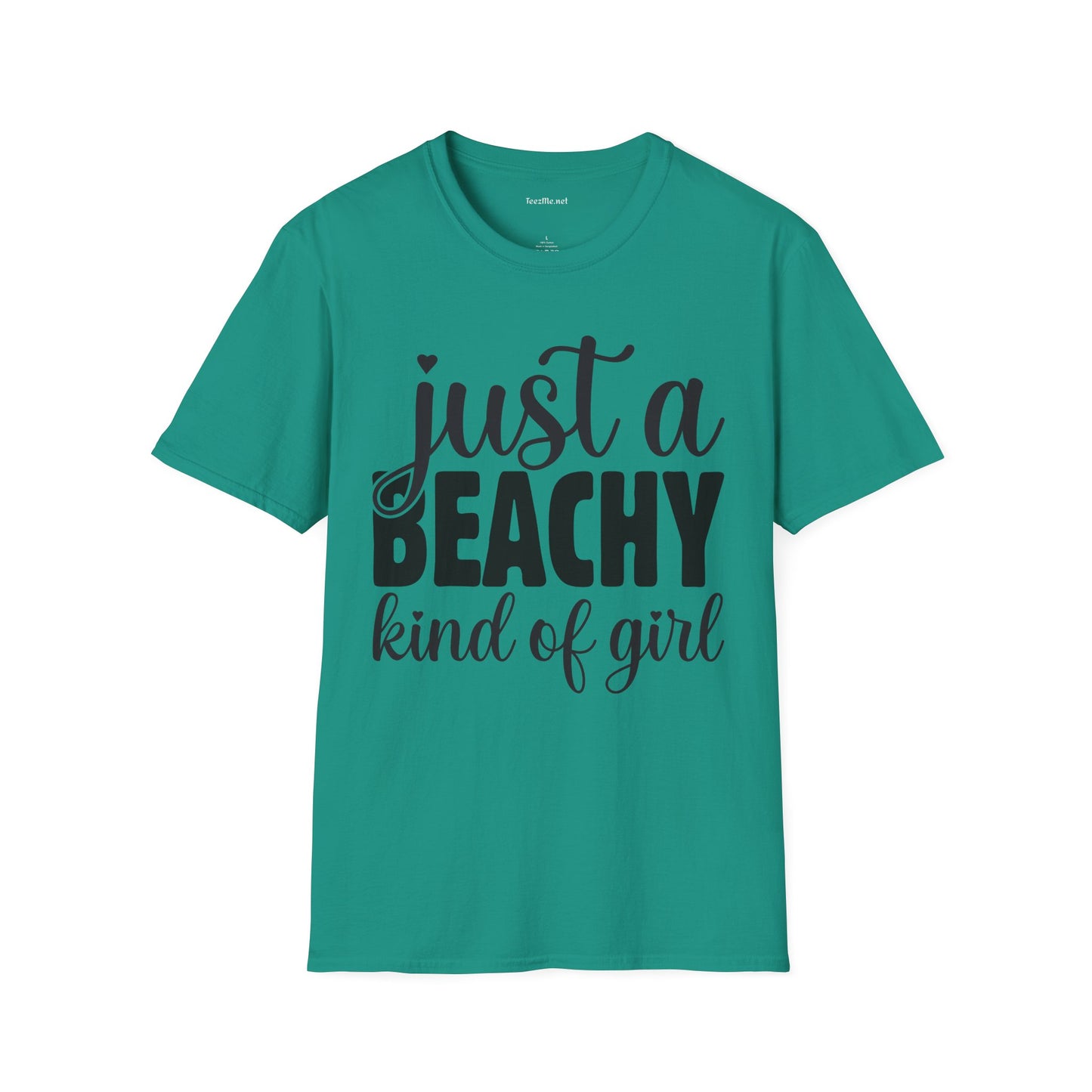 Just a BEACHY kind of girl Unisex Softstyle T-Shirt 100% Cotton Graphic