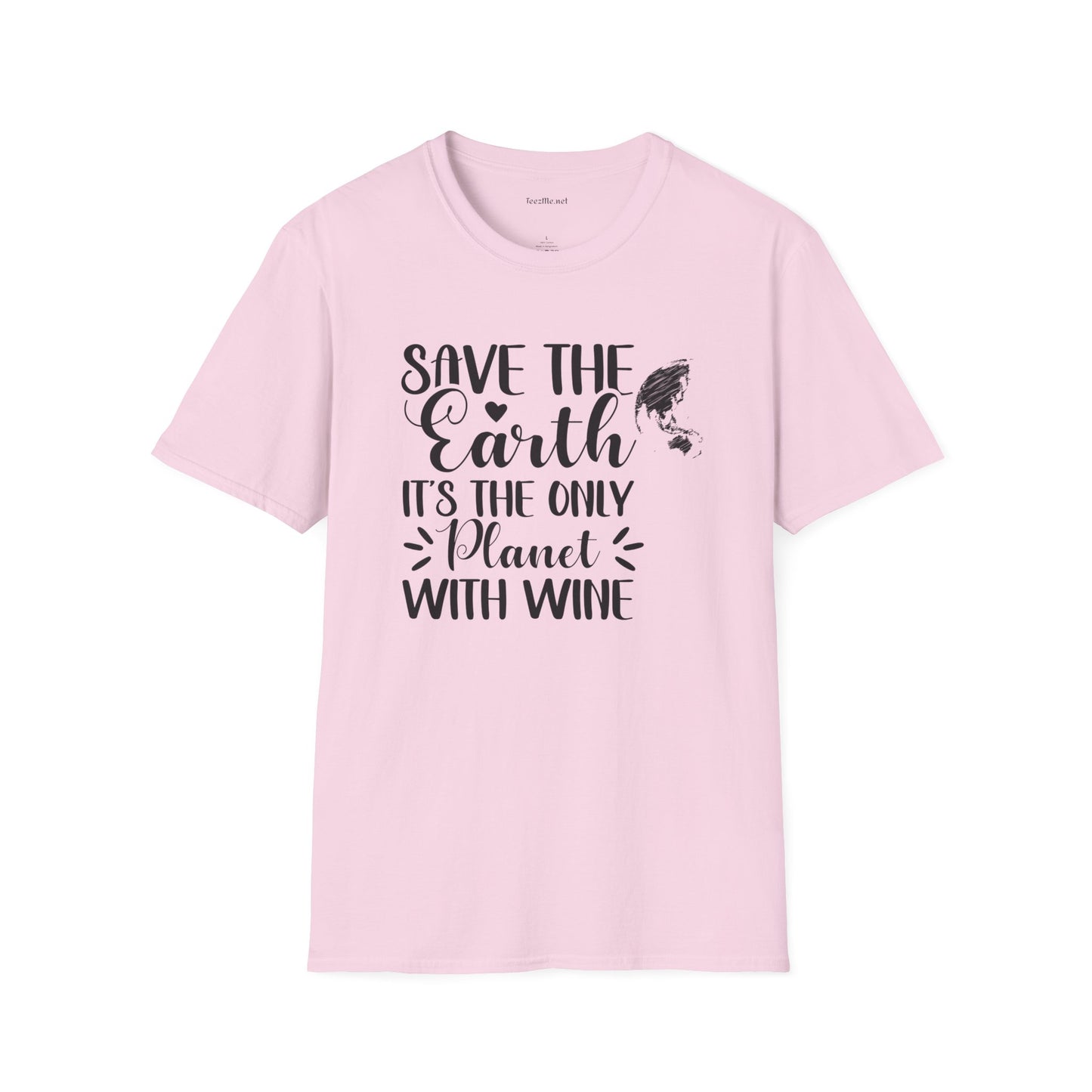 Save the Earth (Wine) Unisex Soft T-Shirt 100% Cotton Graphic