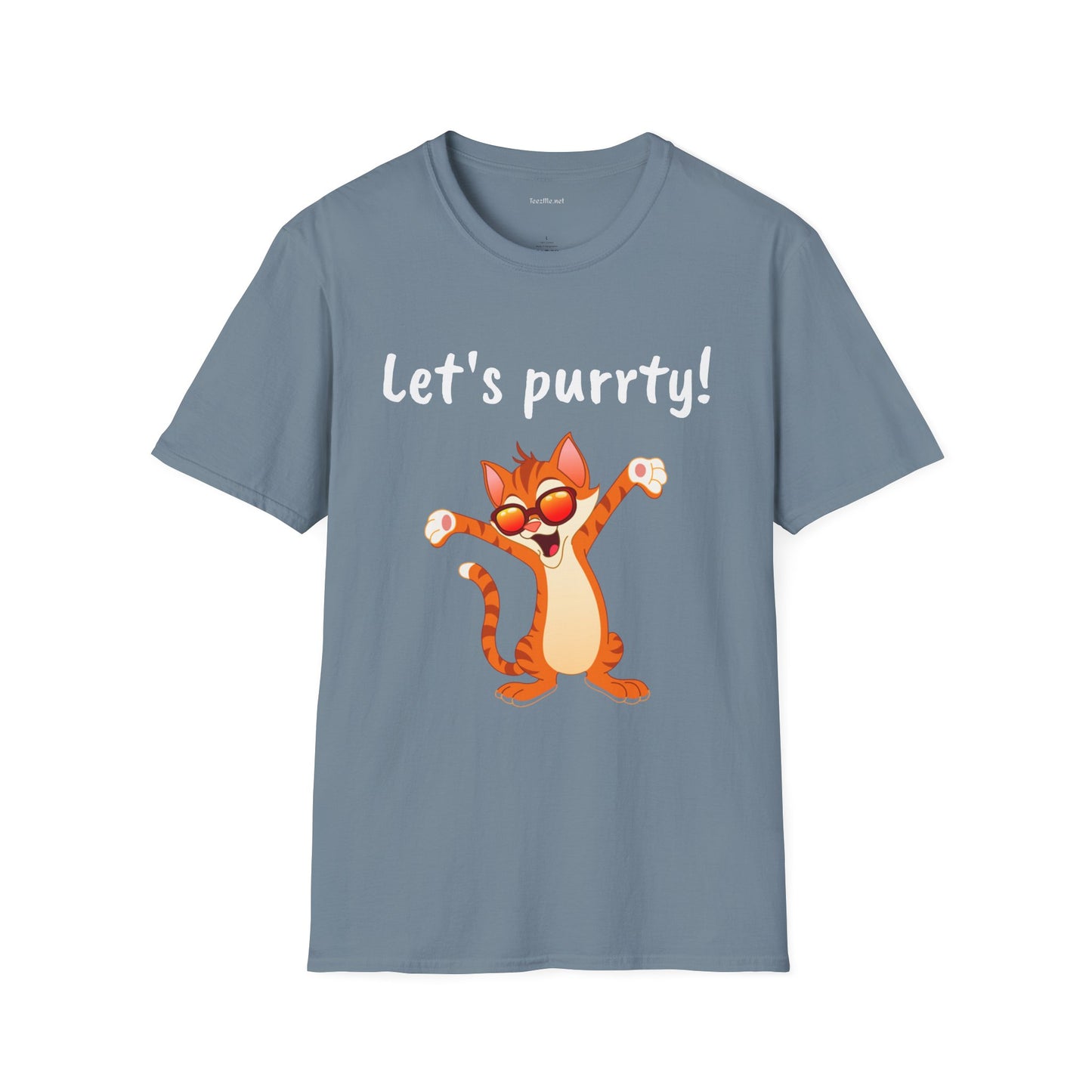 Let's purrty! - Unisex Softstyle T-Shirt 100% Cotton Graphic