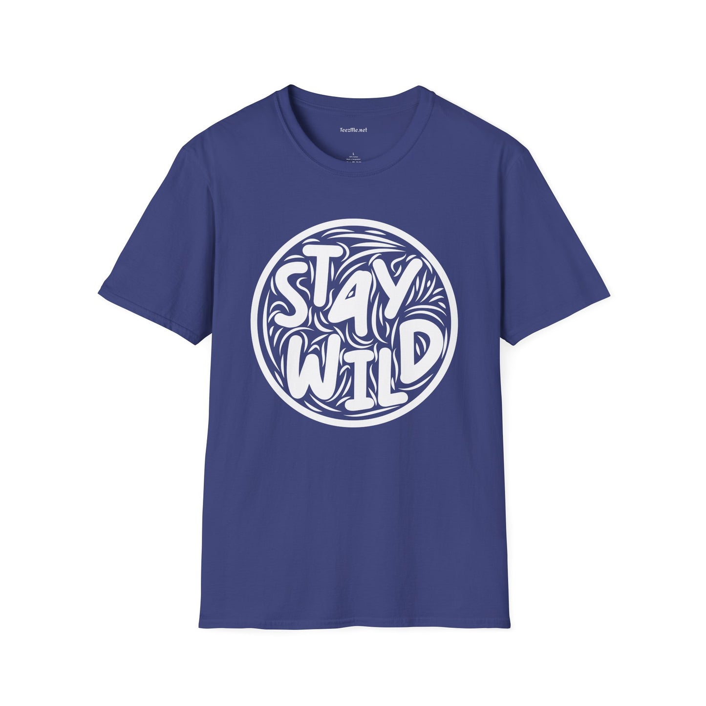 Stay Wild Retro Unisex Softstyle T-Shirt 100% Cotton