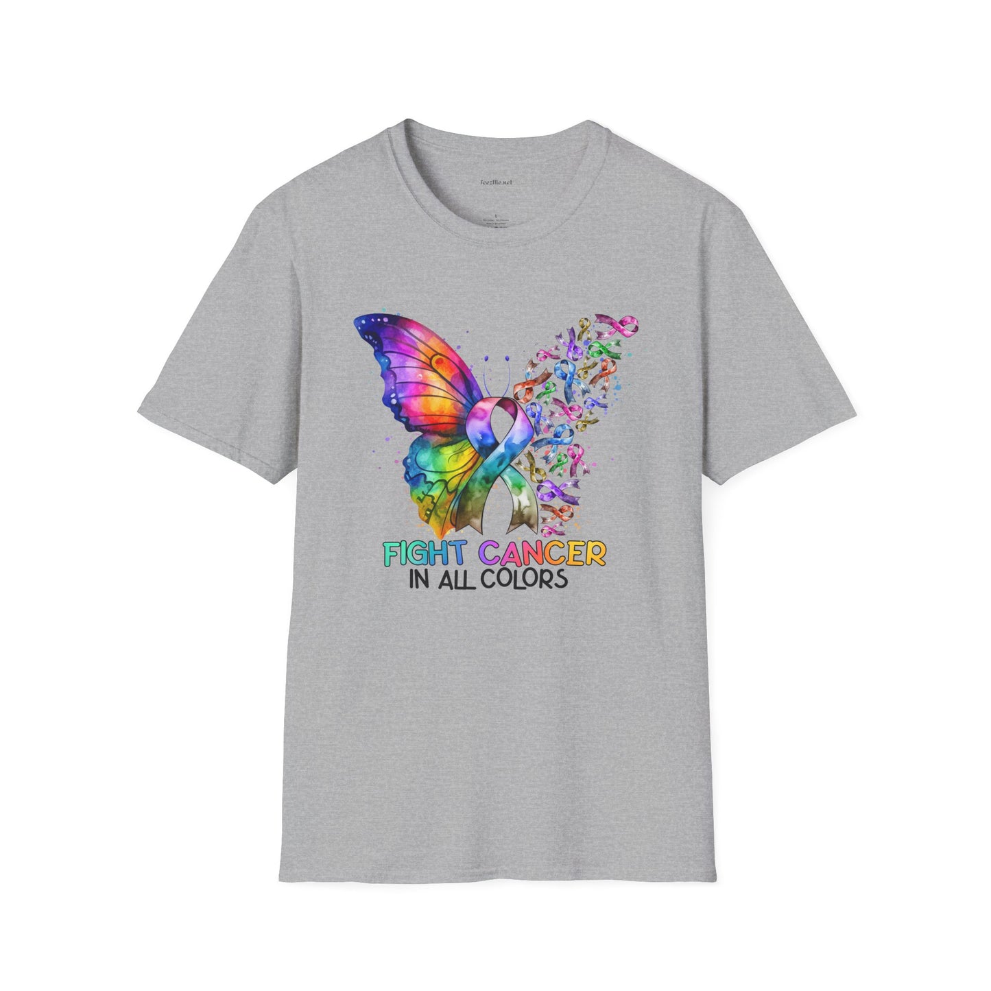 Fight Cancer - Unisex Softstyle T-Shirt 100% Cotton Graphic