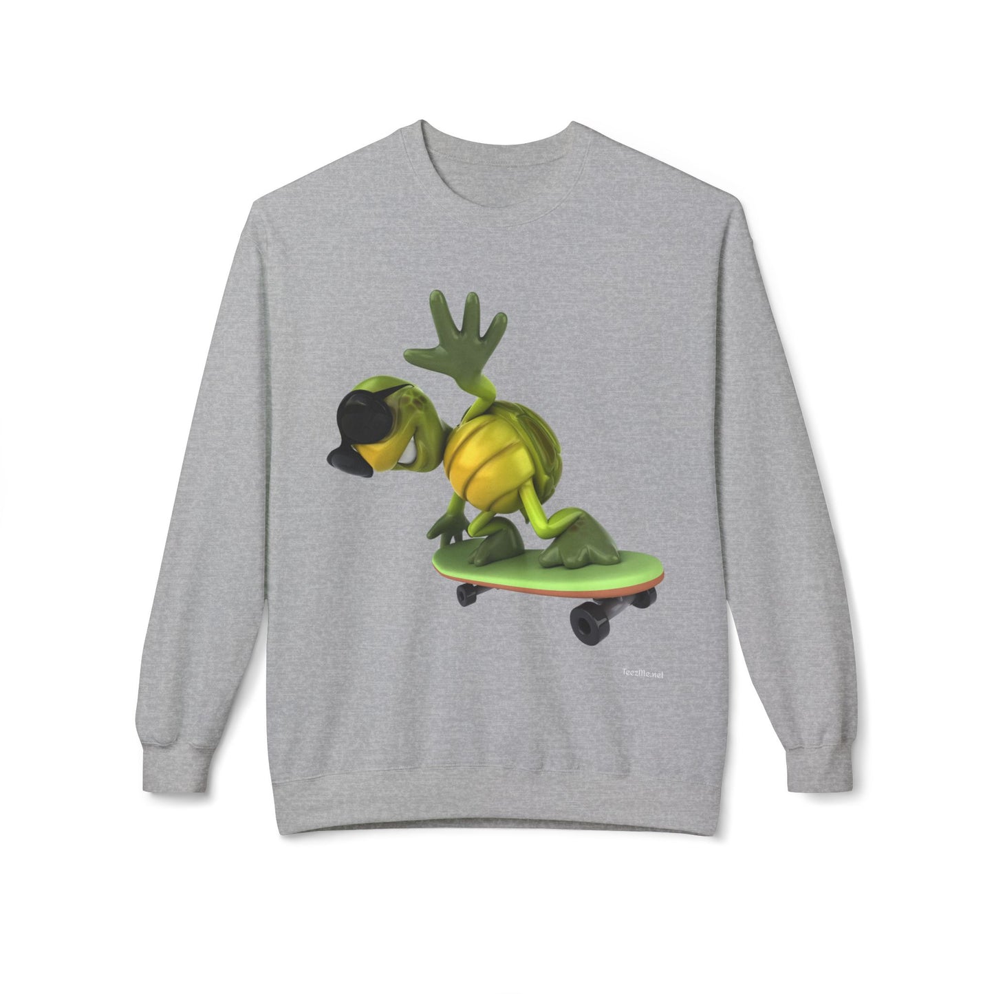 Turtle Skate - Unisex Midweight Softstyle Fleece Crewneck Sweatshirt