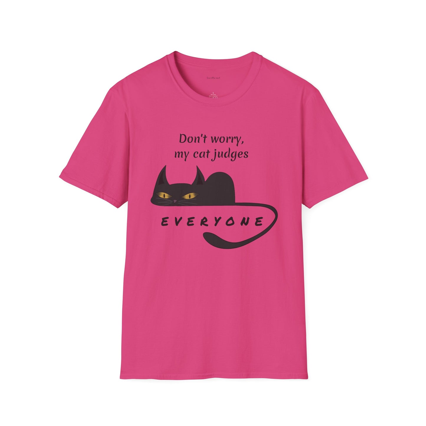 Judging Cat - Unisex Softstyle T-Shirt 100% Cotton Graphic