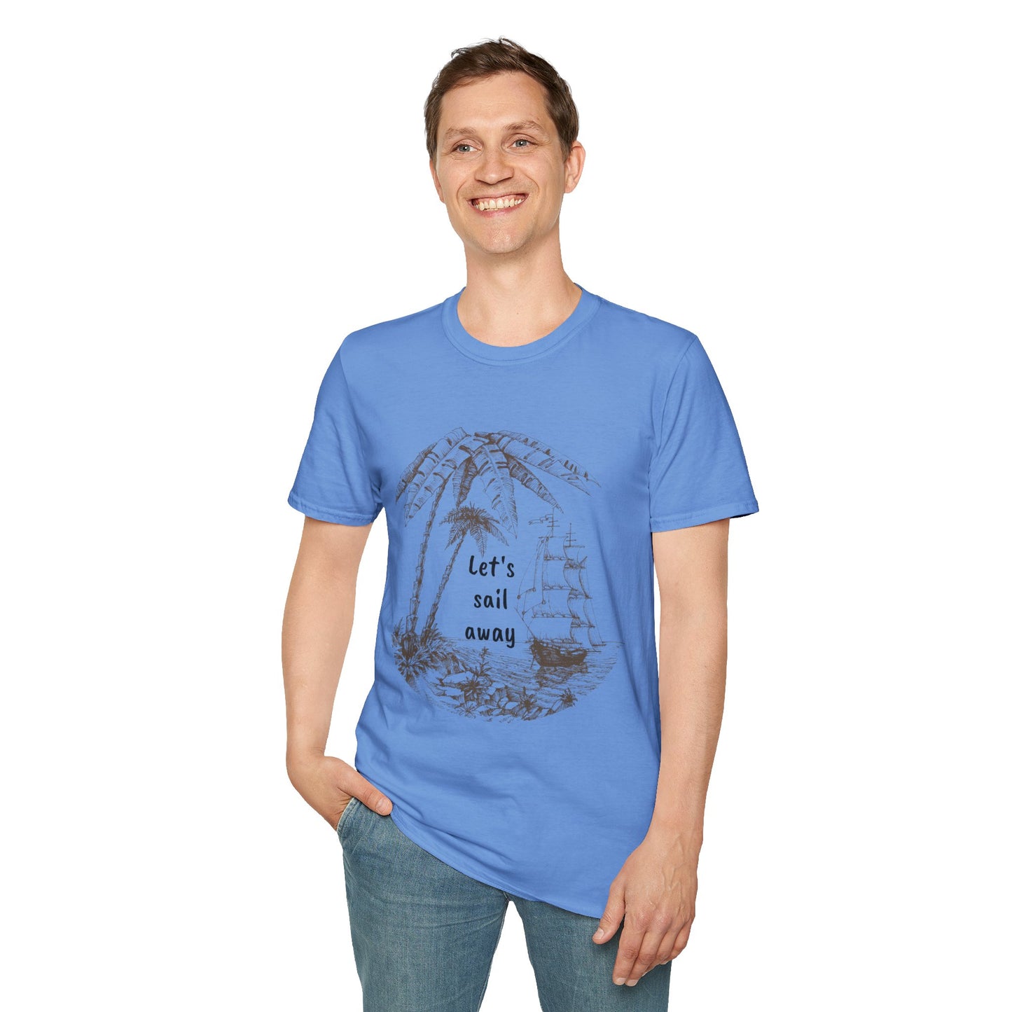 Let's sail away - Unisex Softstyle T-Shirt 100% Cotton Graphic