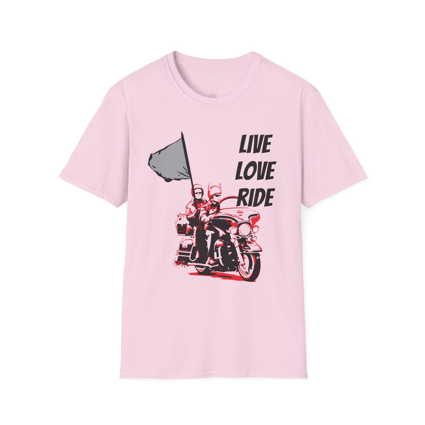Live Love Ride - Unisex Softstyle T-Shirt 100% Cotton Graphic Motorcycle Harley
