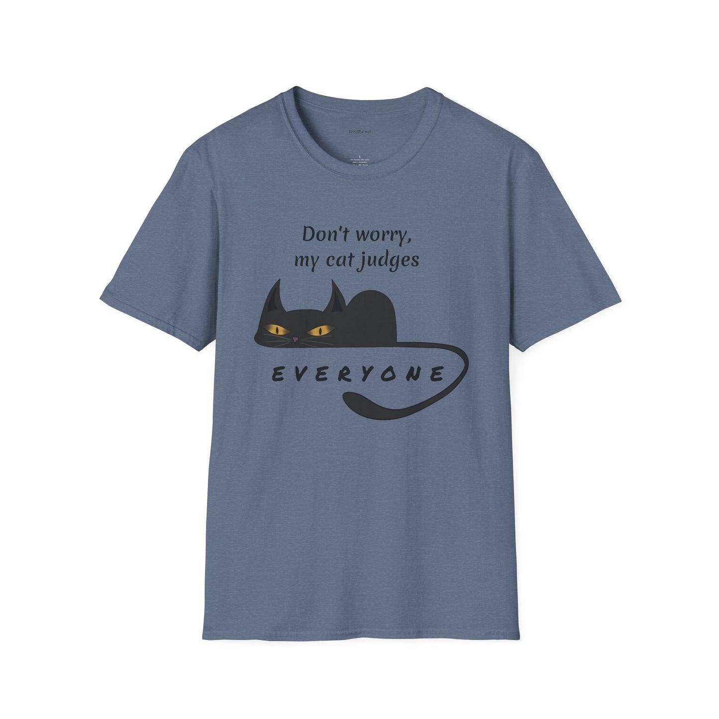 Judging Cat - Unisex Softstyle T-Shirt 100% Cotton Graphic