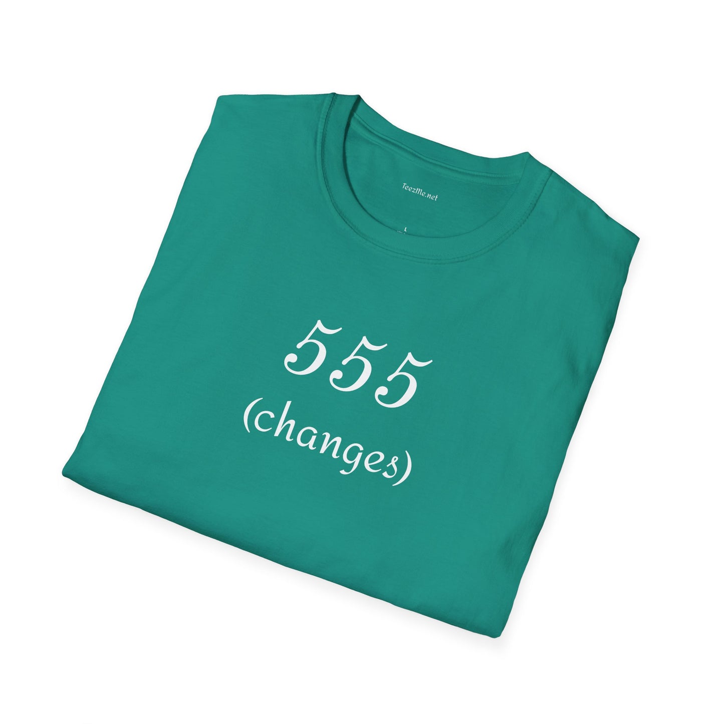 555 (changes) - Unisex Softstyle T-Shirt 100% Cotton Graphic #angel numbers