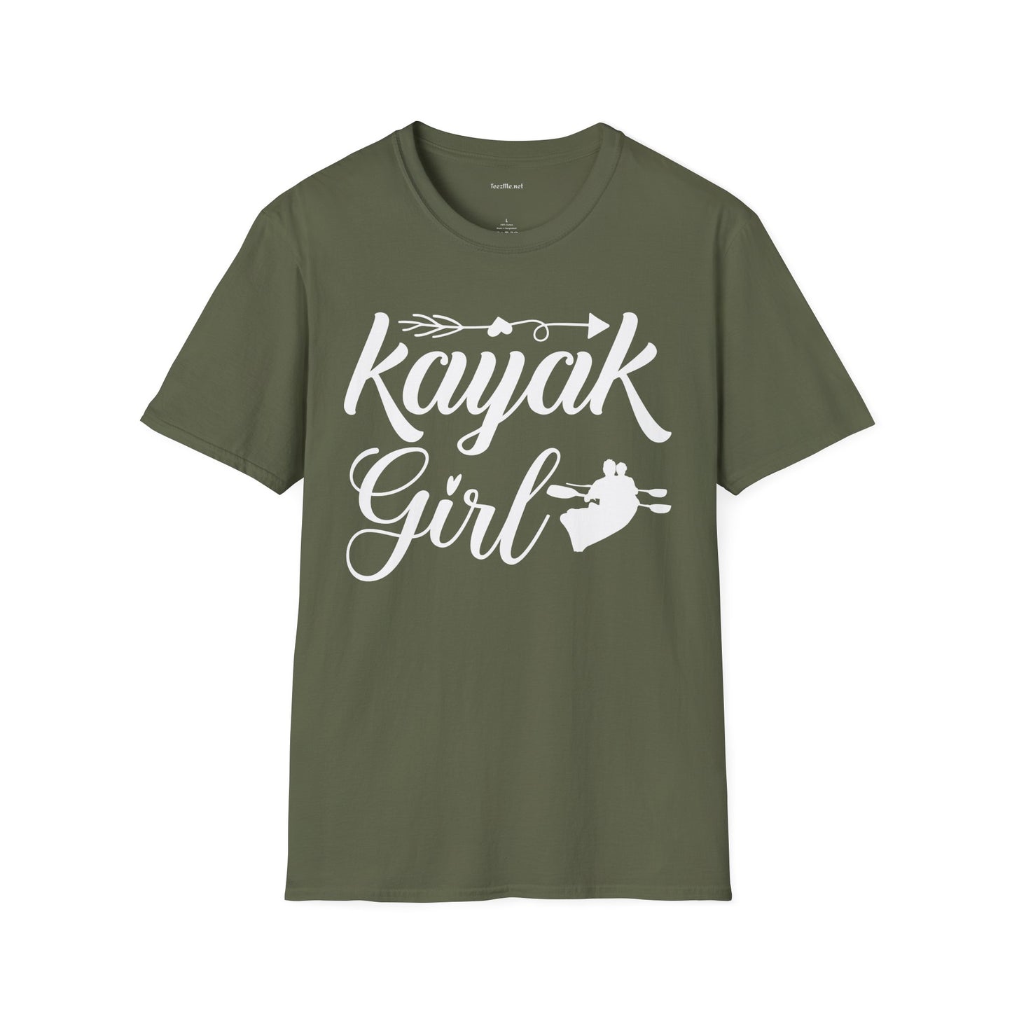 Kayak Girl - Unisex Softstyle T-Shirt 100% Cotton Graphic