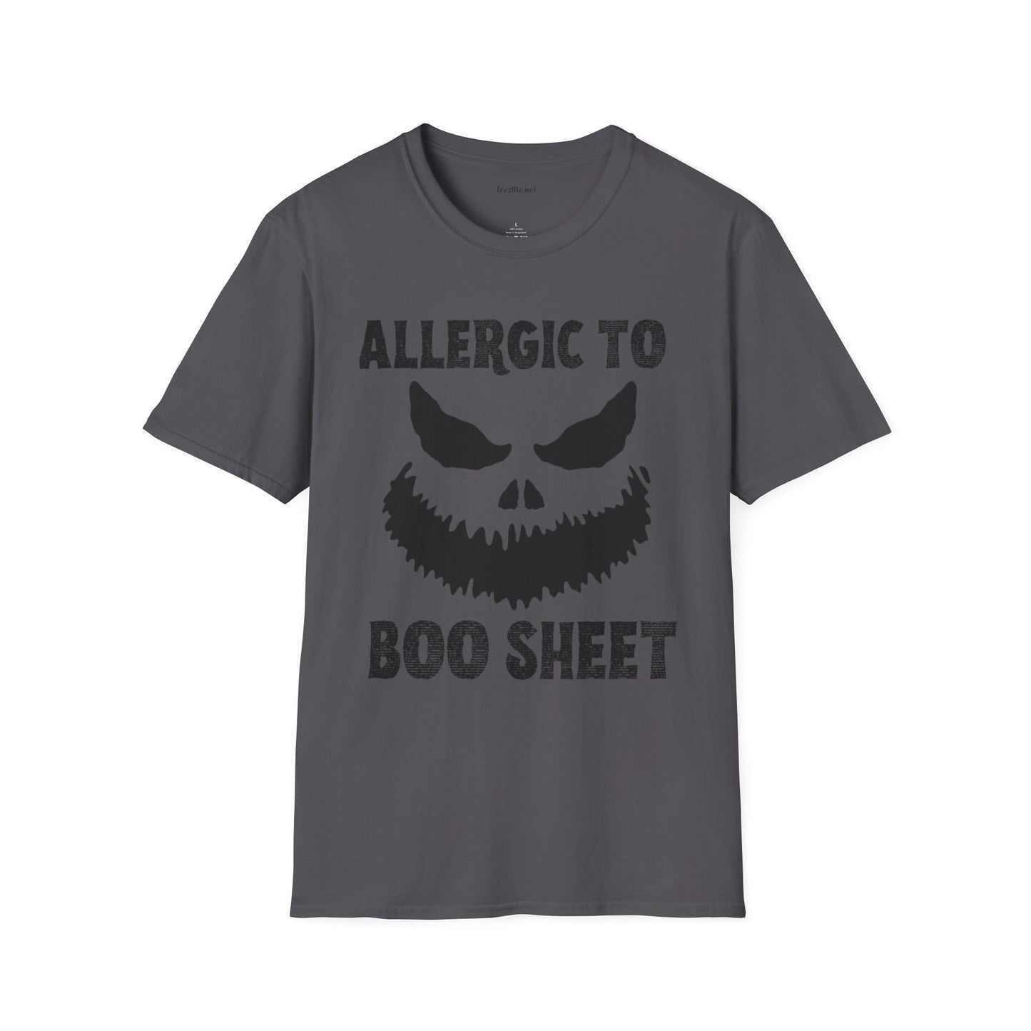 Allergic to Boo Sheet Unisex Softstyle T-Shirt 100% Cotton Graphic