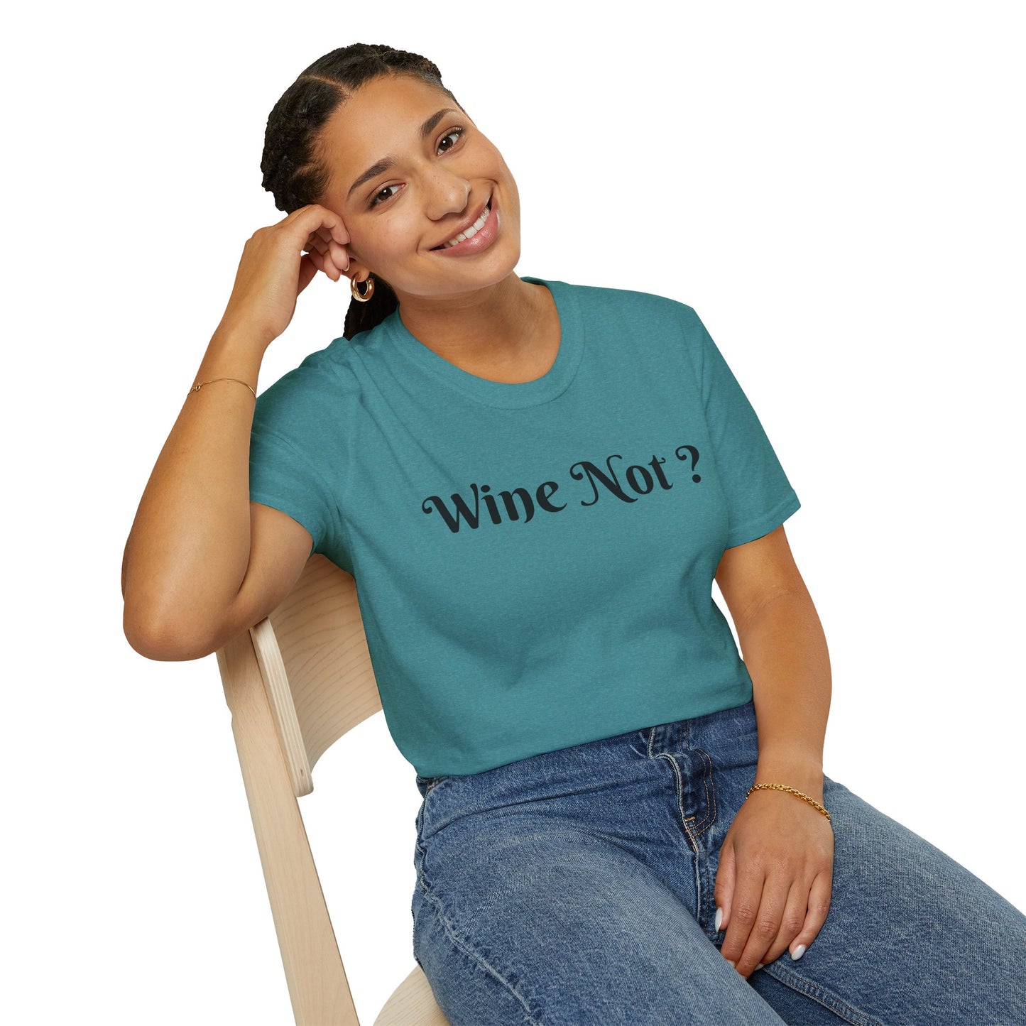 Wine Not ? - Unisex Softstyle T-Shirt 100% Cotton Graphic