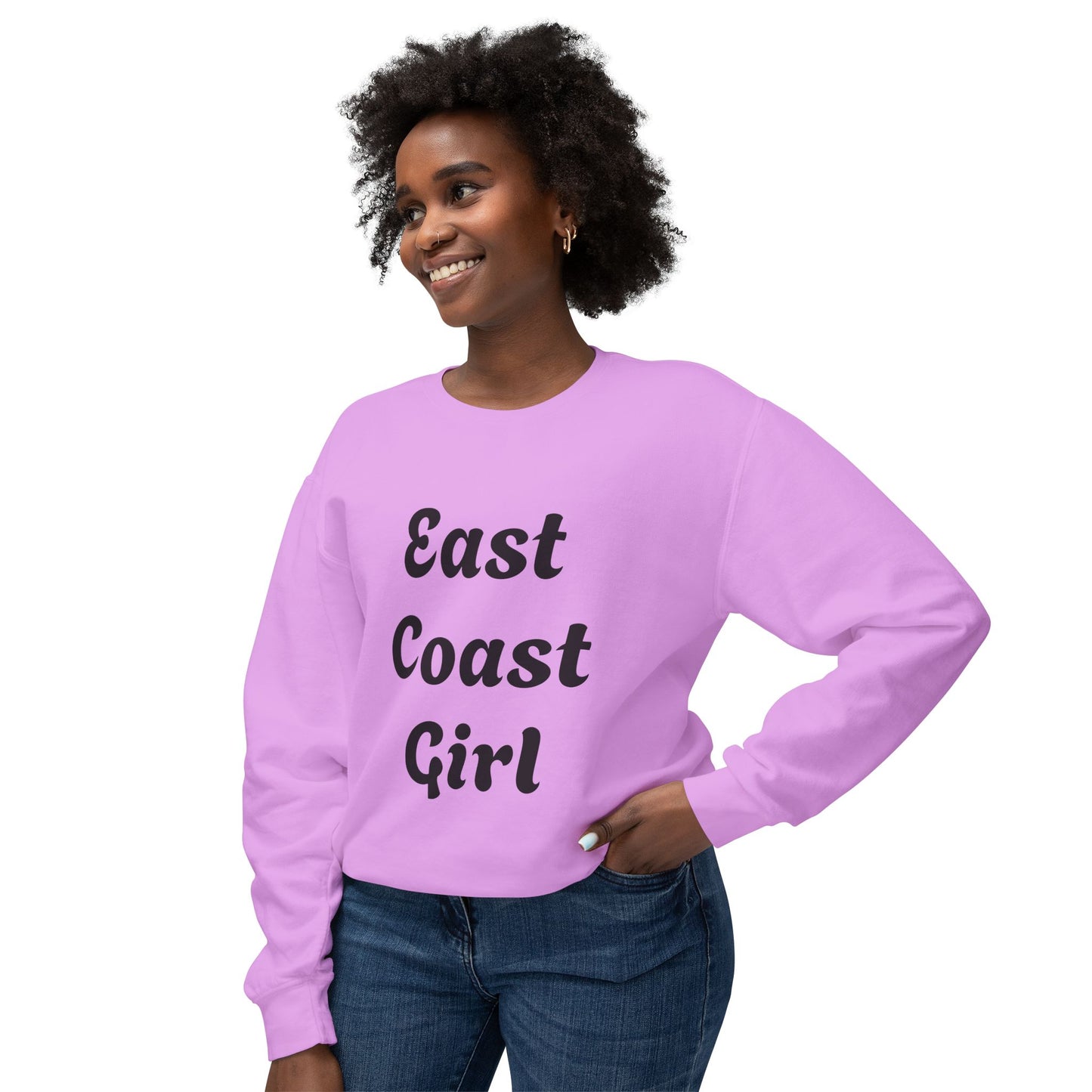 East Coast Girl -Unisex Lightweight Crewneck Sweatshirt