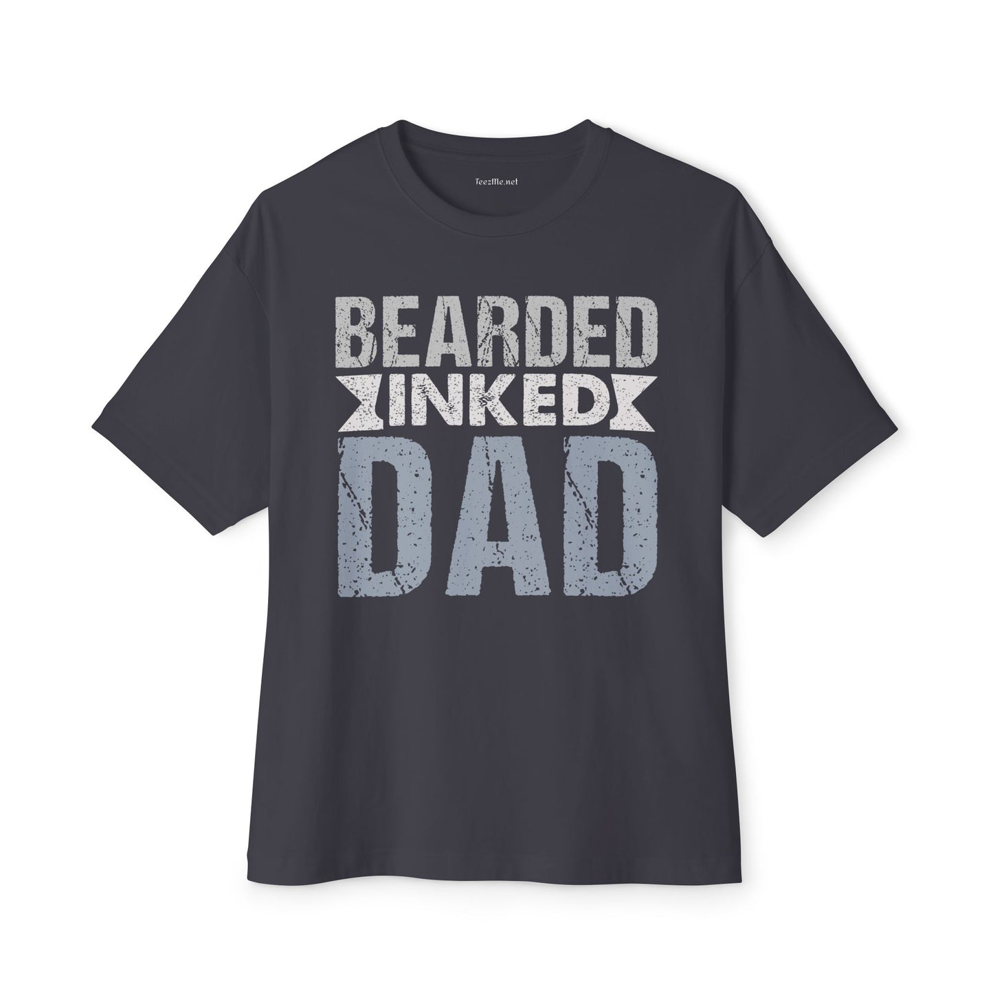 Bearded Inked Dad 01 Unisex Oversized Boxy Tee