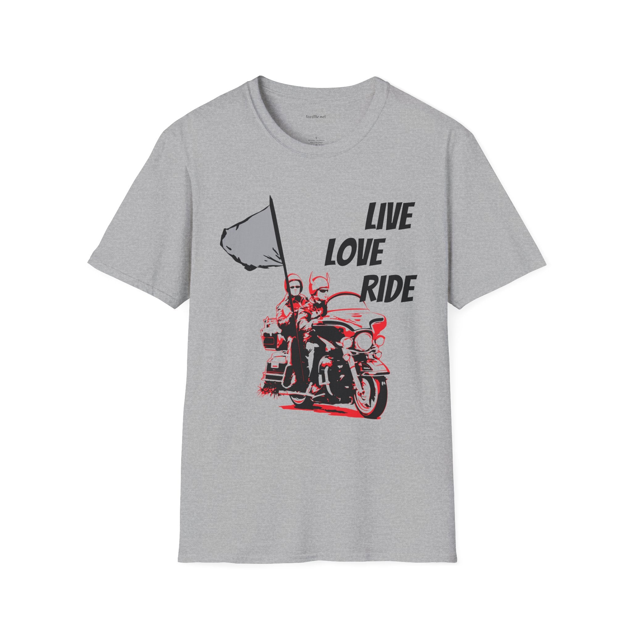 Live Love Ride - Unisex Softstyle T-Shirt 100% Cotton Graphic Motorcycle Harley