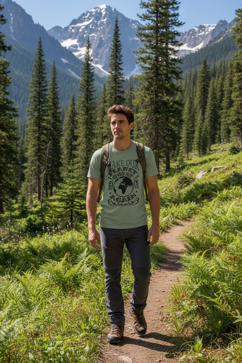 Make Our Planet Great 01 Unisex Softstyle T-Shirt 100% Cotton