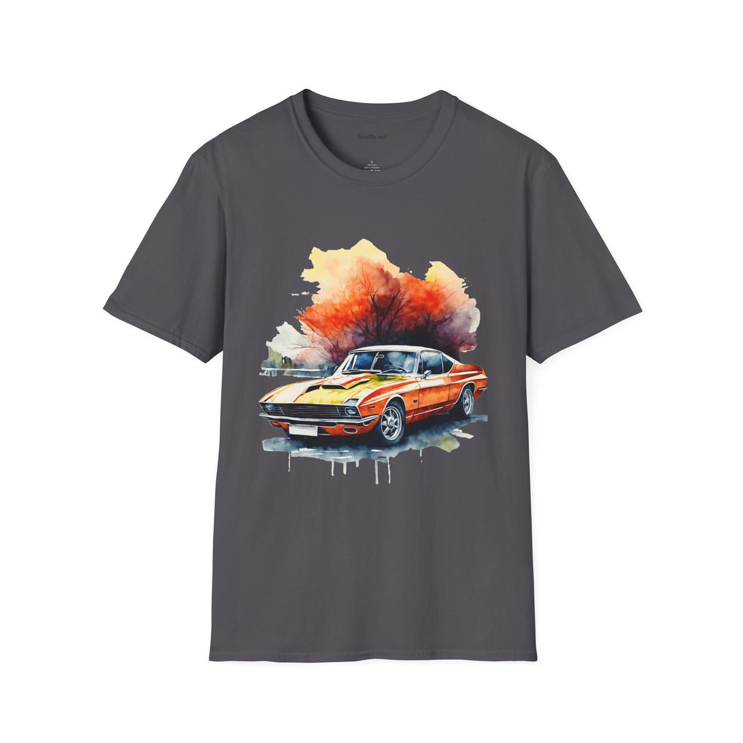 Mustang Car - Unisex Softstyle T-Shirt 100% Cotton Graphic