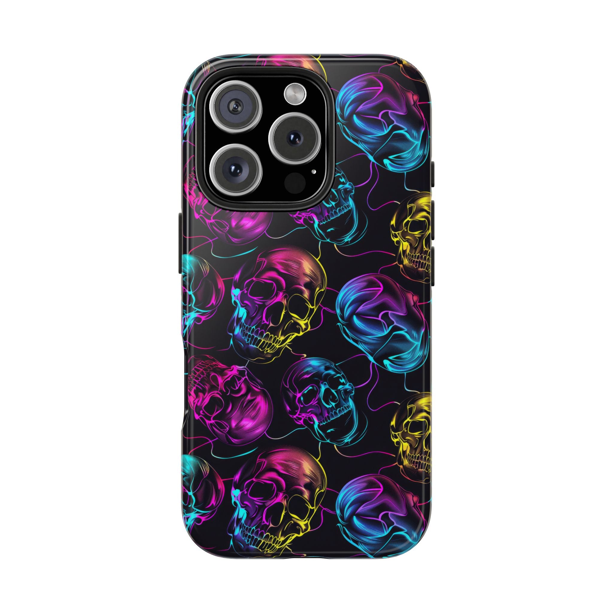 Neon Skull Cell Phone Case Tough Phone Cases