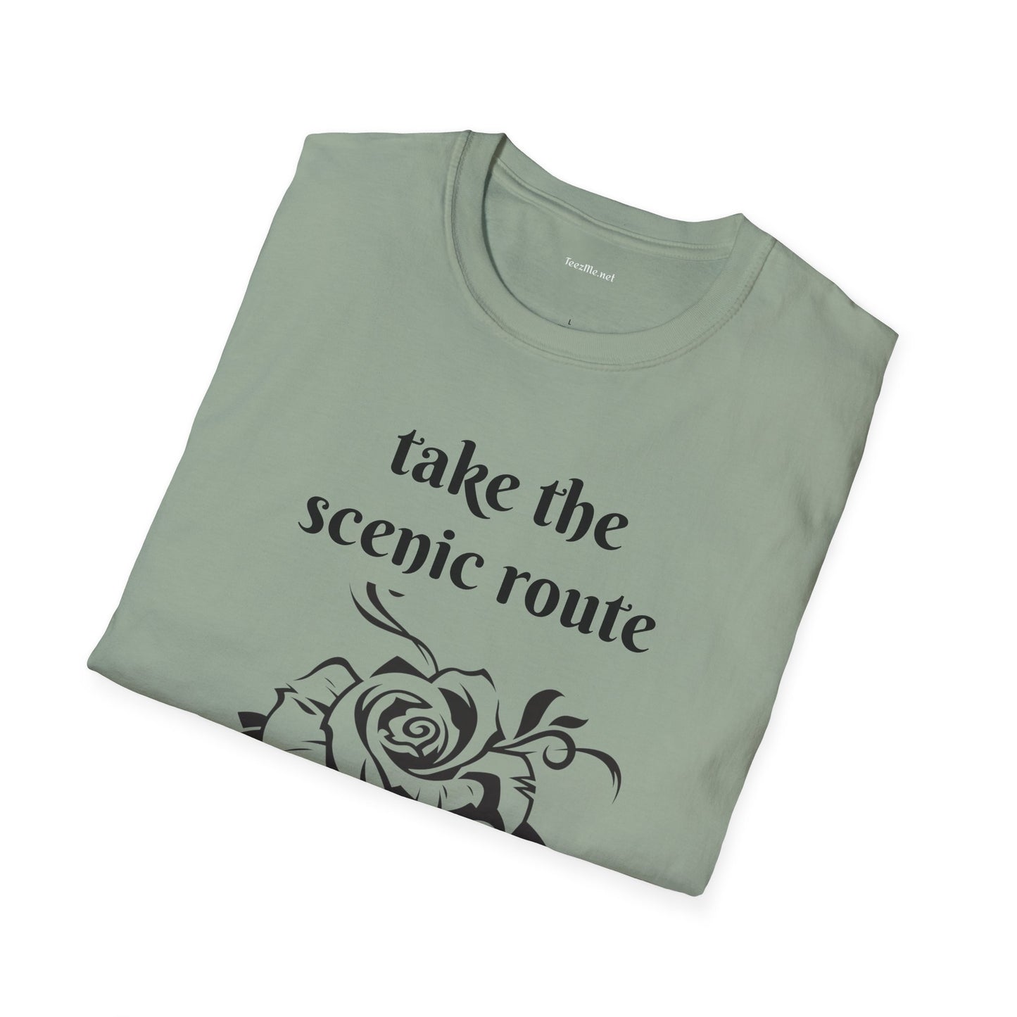 Take the scenic route- Unisex Softstyle T-Shirt 100% Cotton Graphic