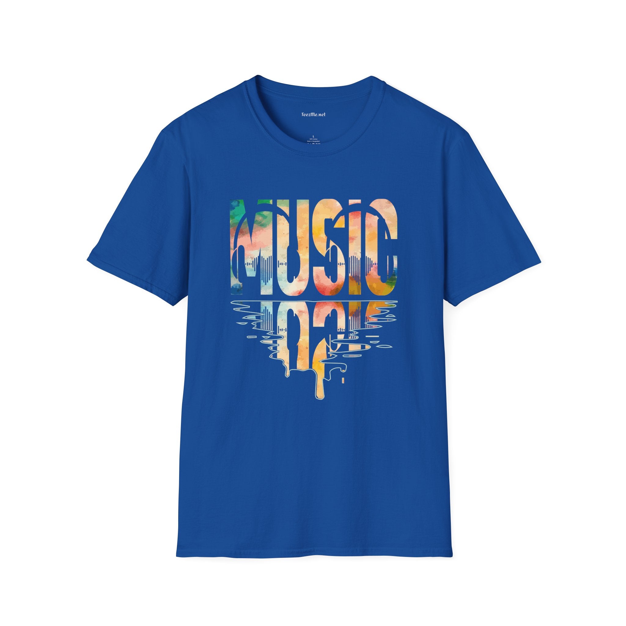 Music with Goldtones Unisex Softstyle T-Shirt 100% Cotton Graphic