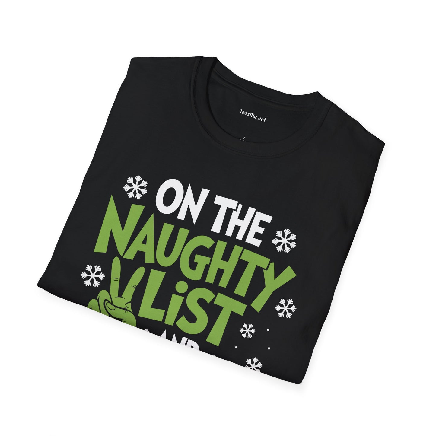 On The Naughty List 01 Unisex Softstyle T-Shirt 100% Cotton