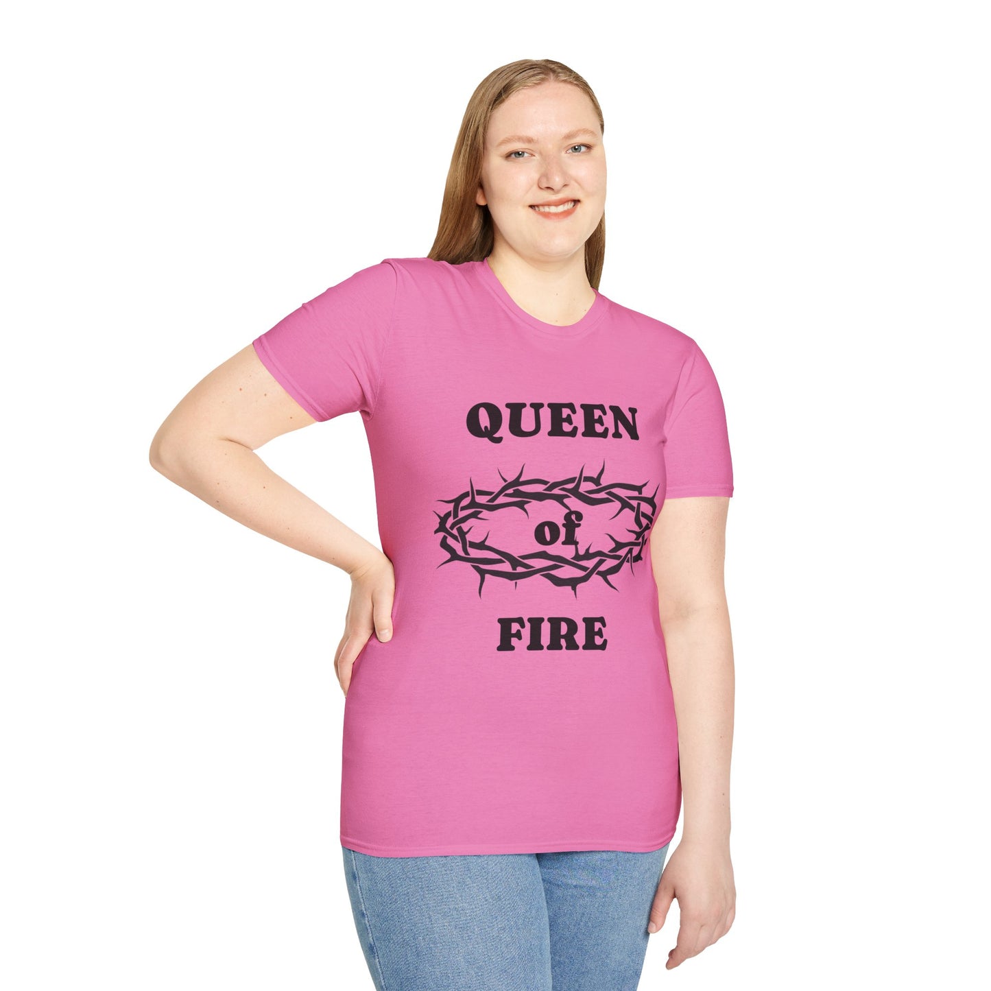 Queen of Fire - Unisex Softstyle T-Shirt 100% Cotton Graphic