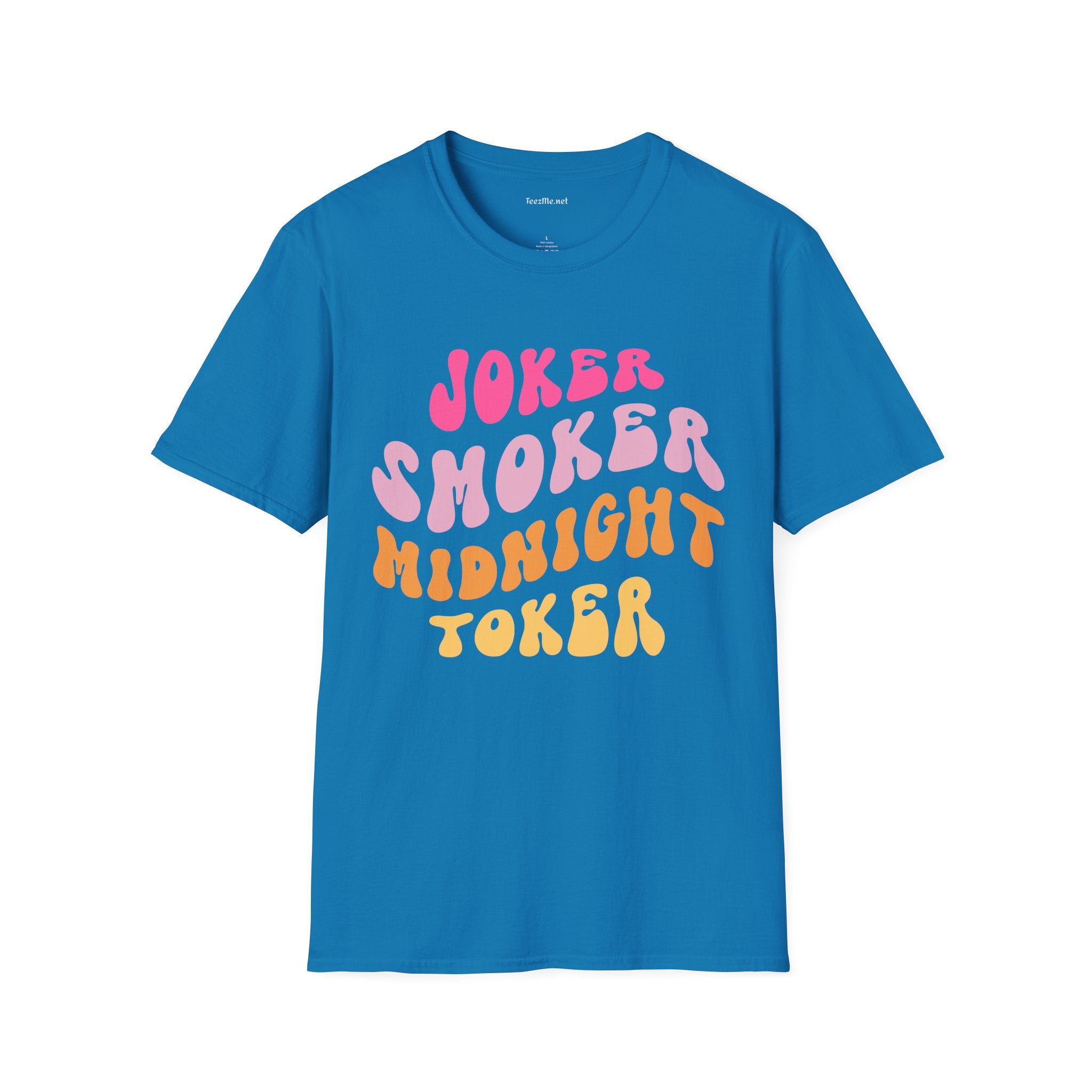 Joker Smoker Midnight Toker Unisex Softstyle T-Shirt 100% Cotton Graphic