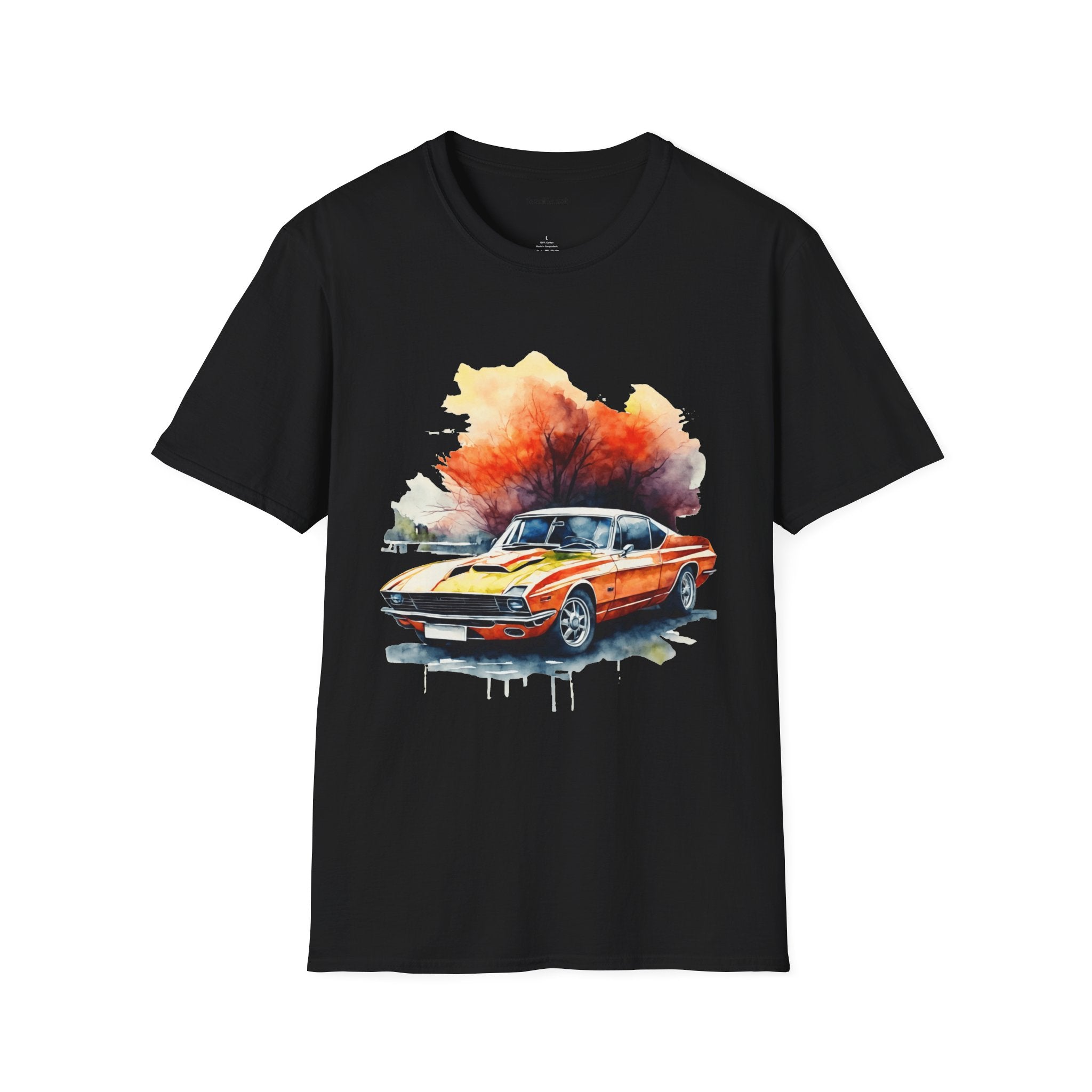 Mustang Car - Unisex Softstyle T-Shirt 100% Cotton Graphic