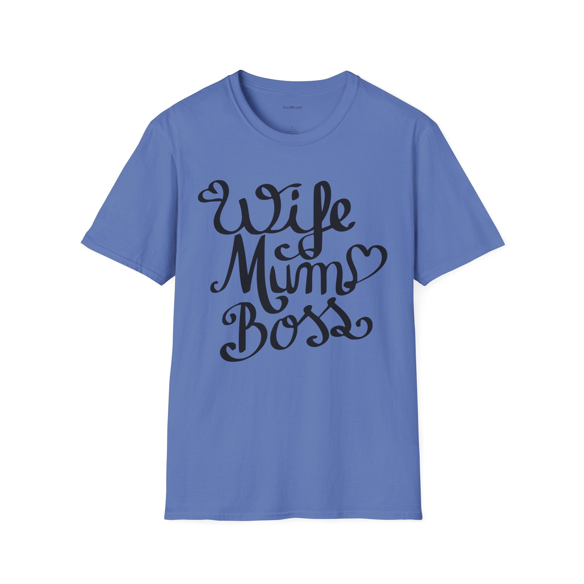Wife Mum Boss - Unisex Softstyle T-Shirt 100% Cotton Graphic