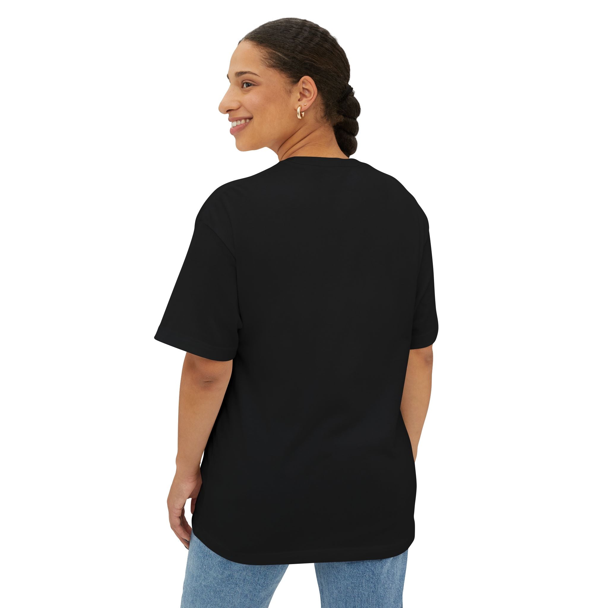 Sunflower Skull with Coffee Unisex Oversized Boxy Tee