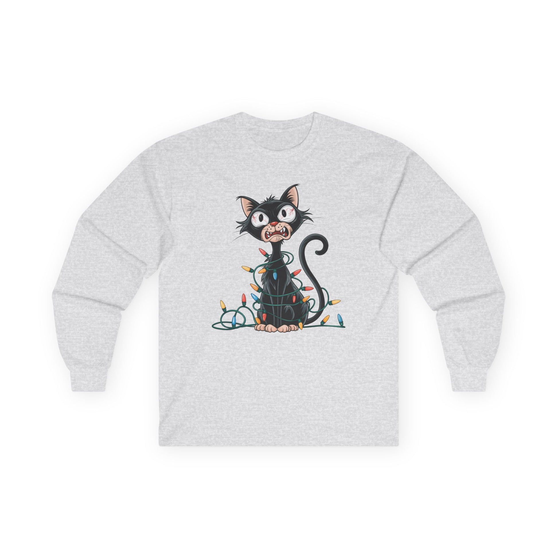Entangled Christmas Cat Unisex Ultra Cotton Long Sleeve Tee